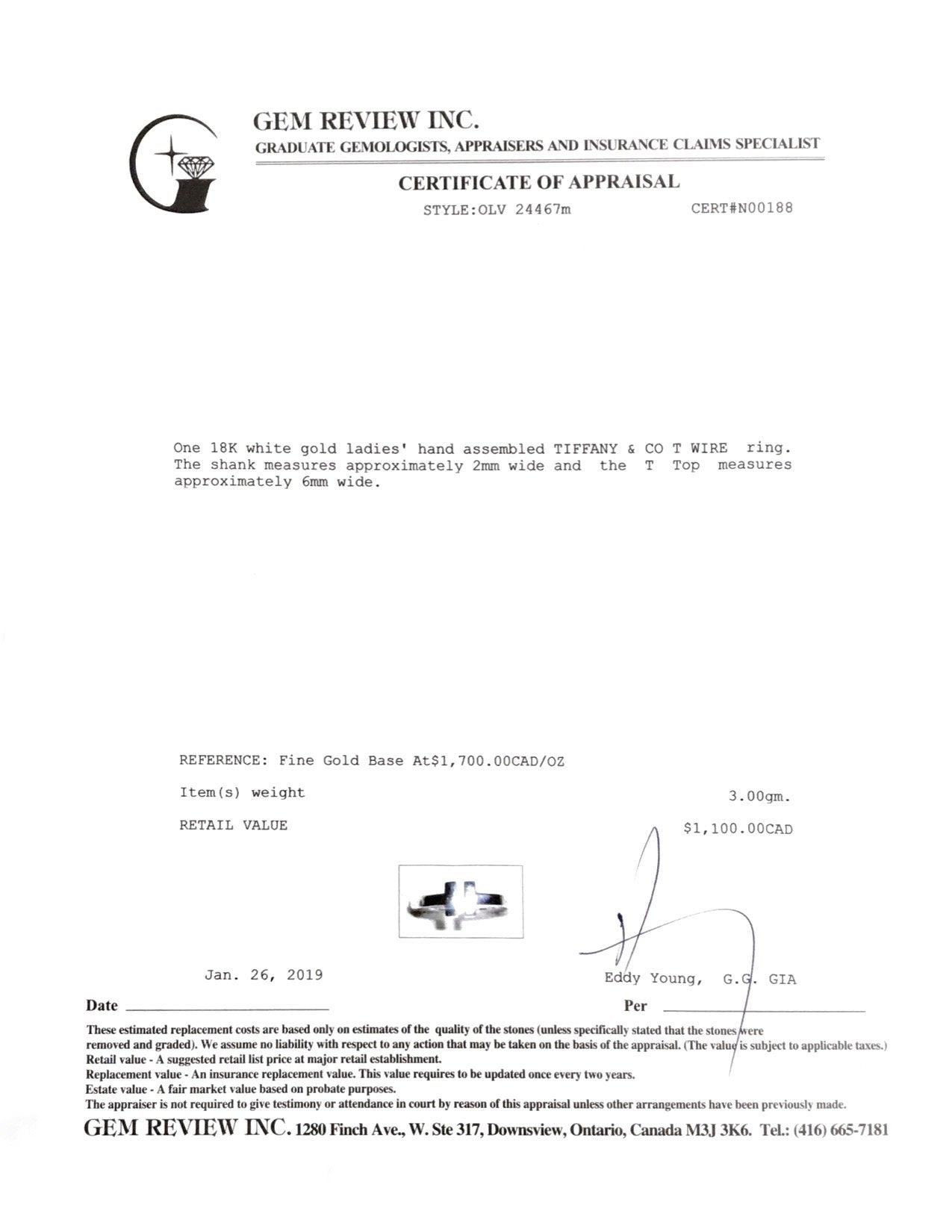 Tiffany & Co. T Wire Ring