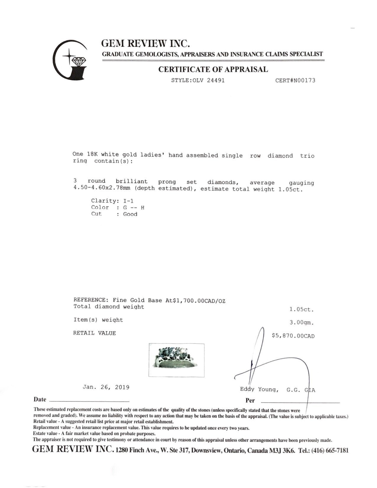 Three Stone Diamond Ring