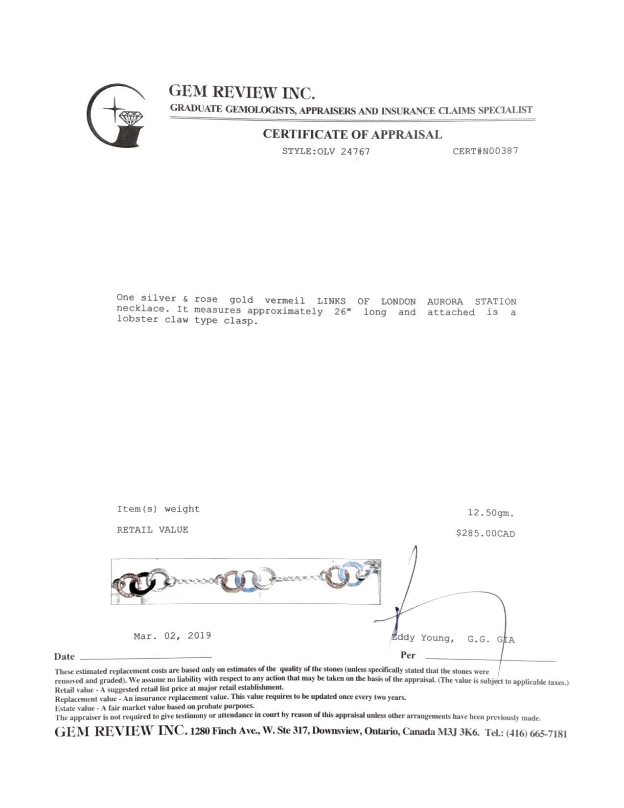 Links of London Aurora Two-Tone Station Necklace