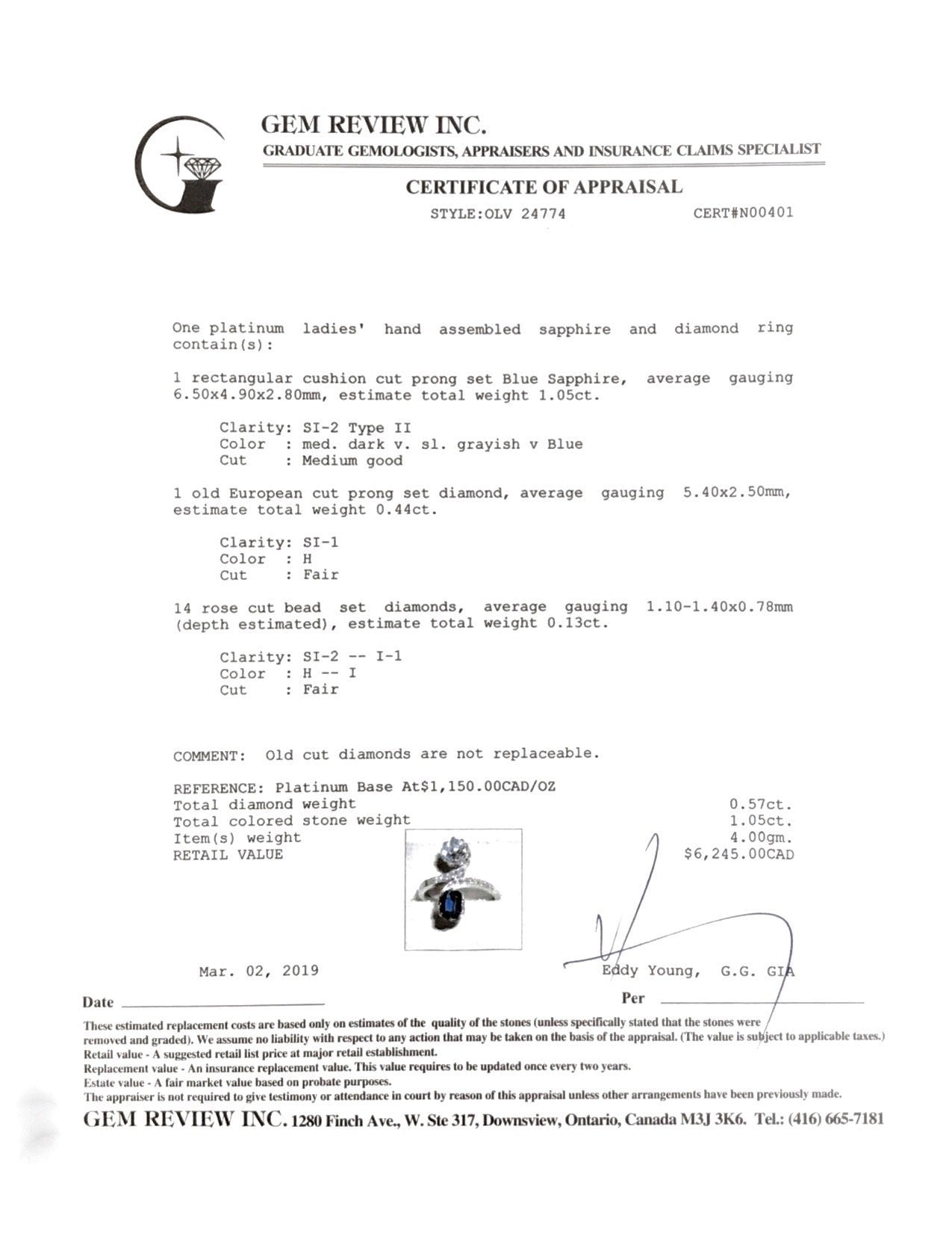 Antique Sapphire and Diamond Ring