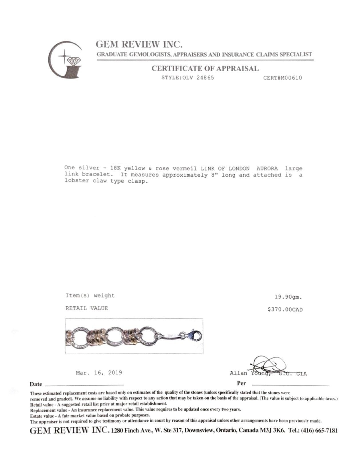 Links of London Aurora Mixed Metal Large Link Bracelet