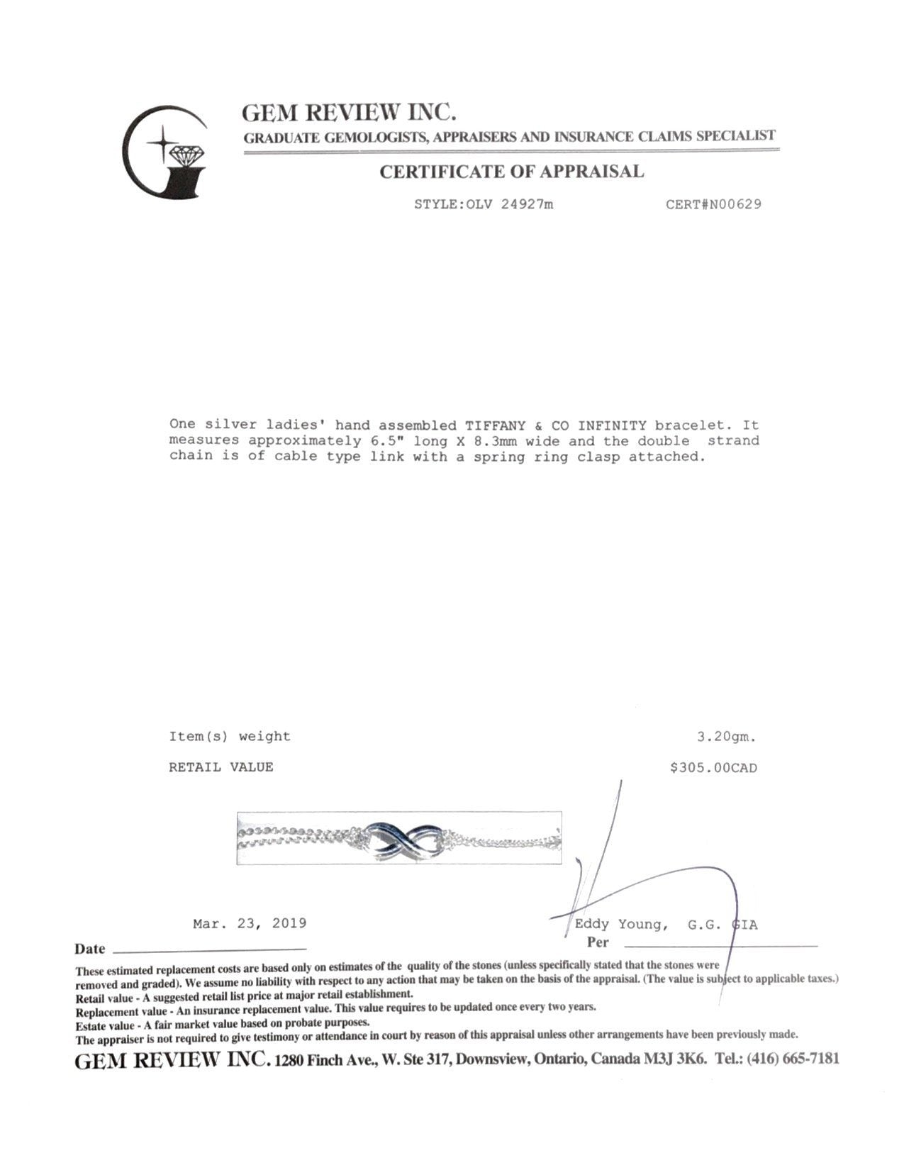 Tiffany & Co. Infinity Bracelet