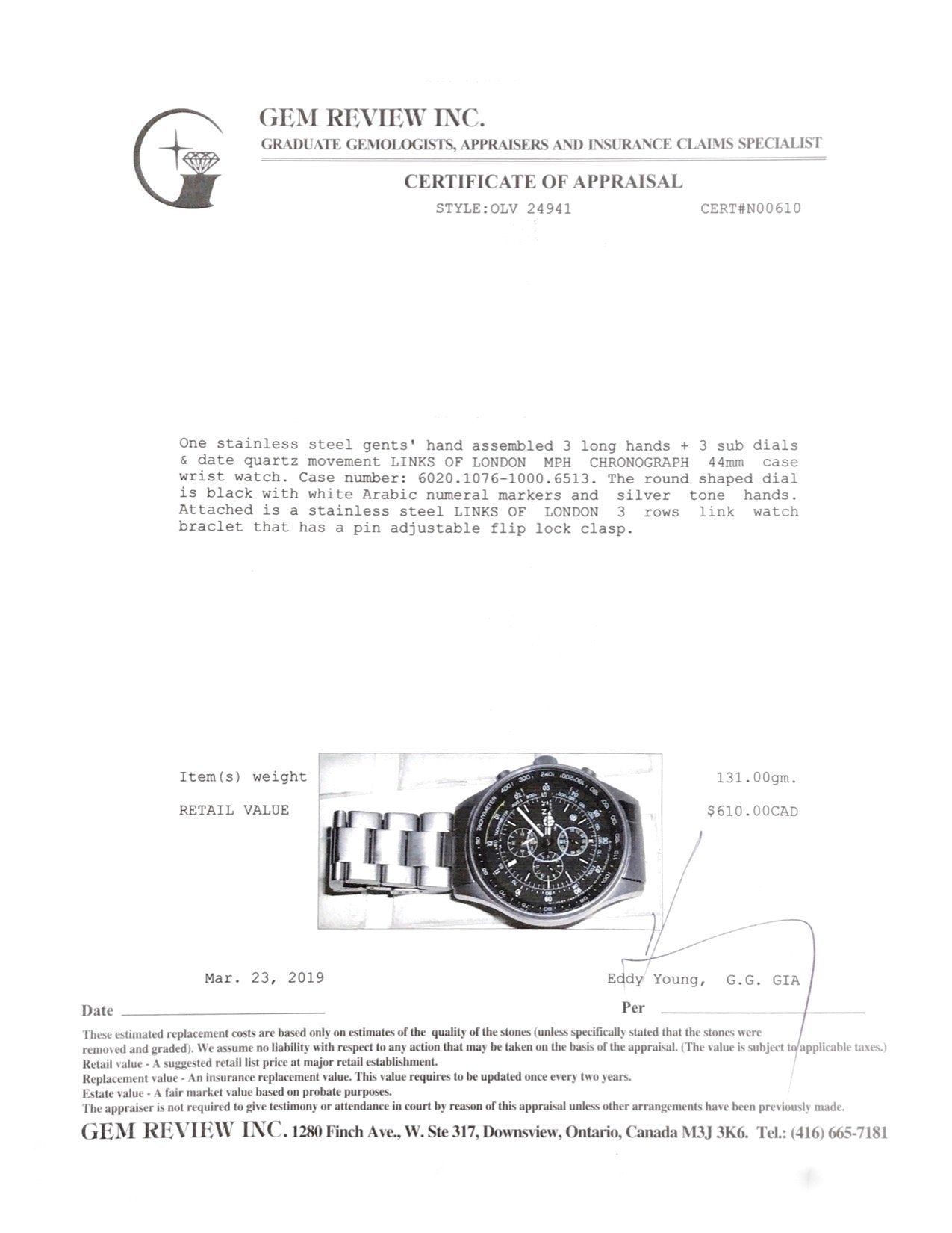 Links of London Mph Chronograph Watch