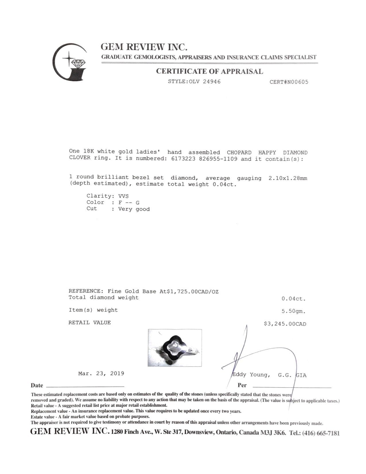 Chopard Happy Diamonds Clover Ring