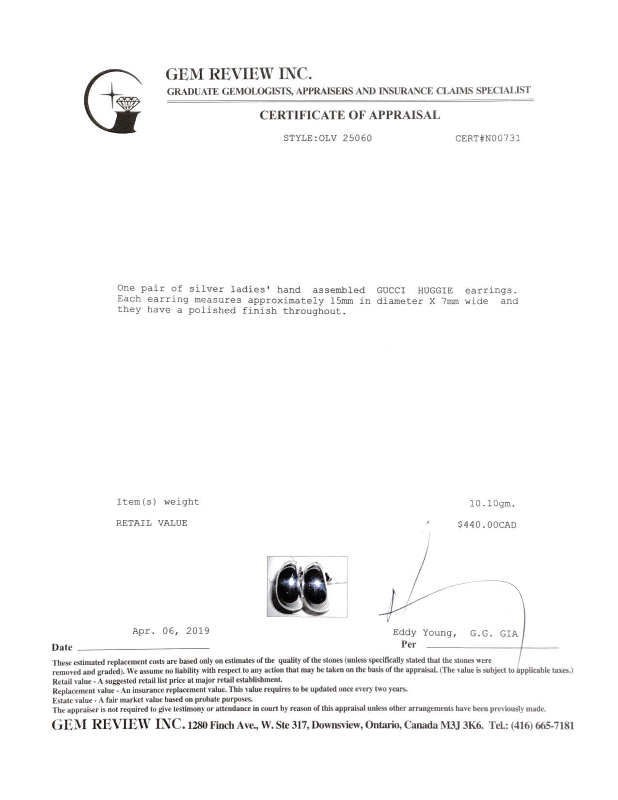 Gucci Huggie Earrings