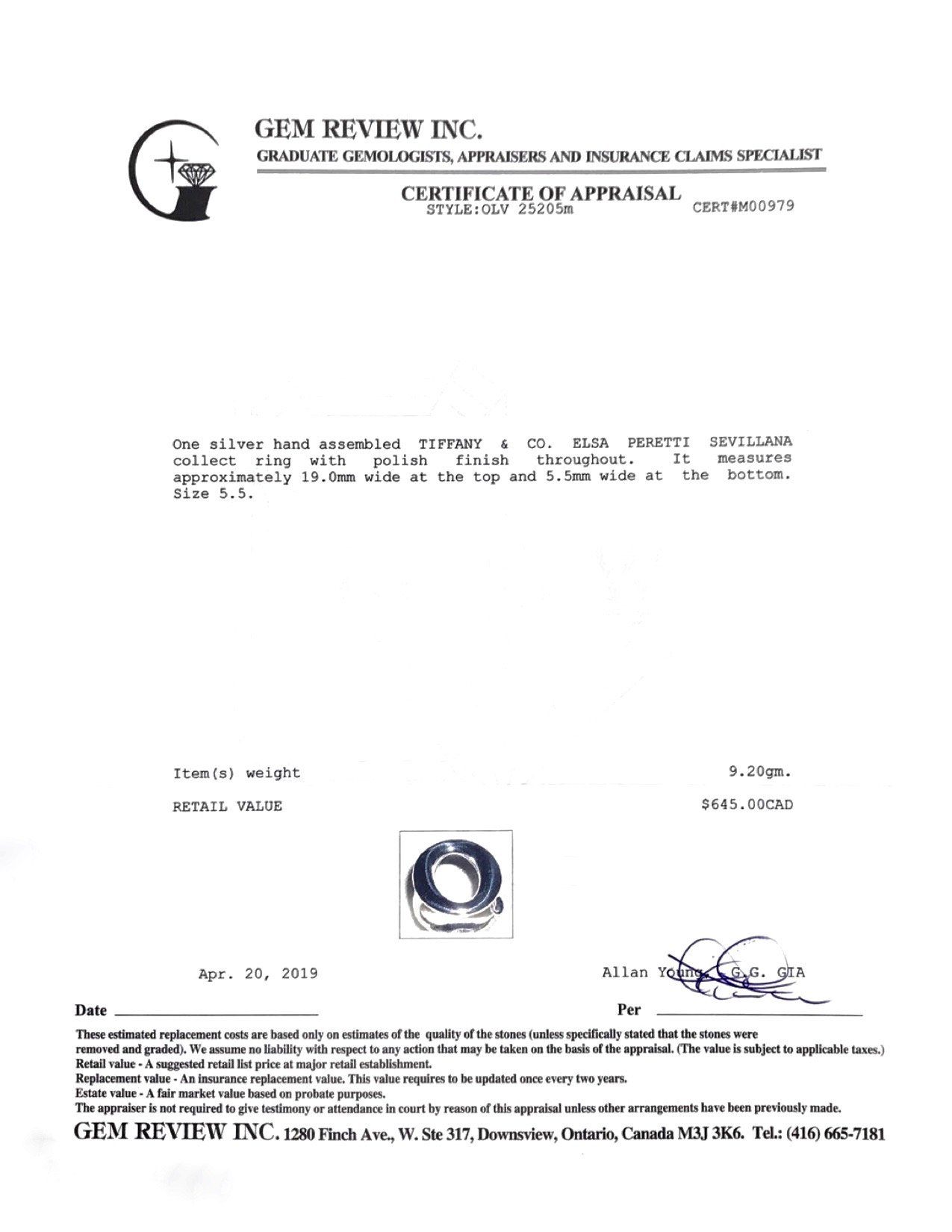 Tiffany & Co. Elsa Peretti Sevillana Ring