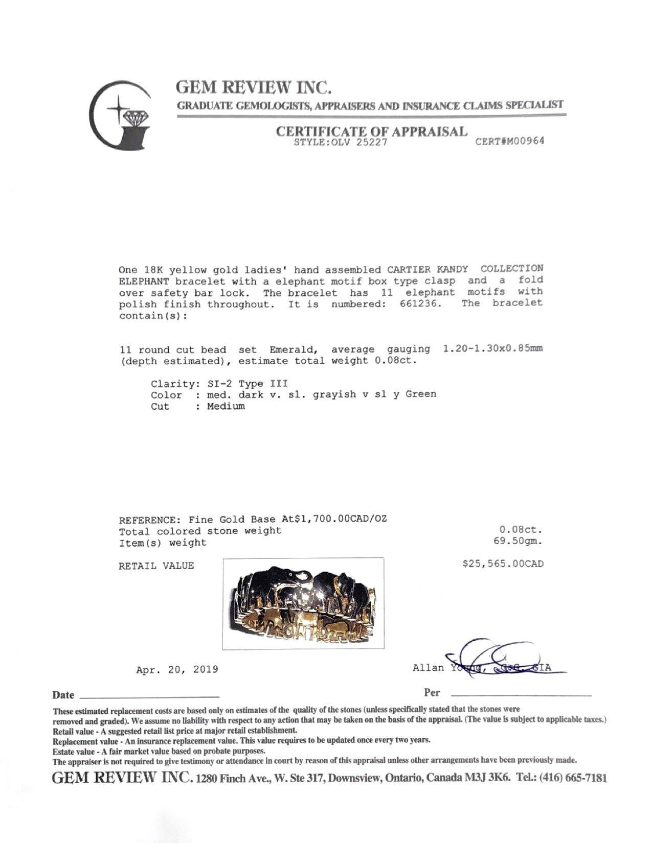 Cartier Rare Khandy Collection Vintage Elephant Bracelet