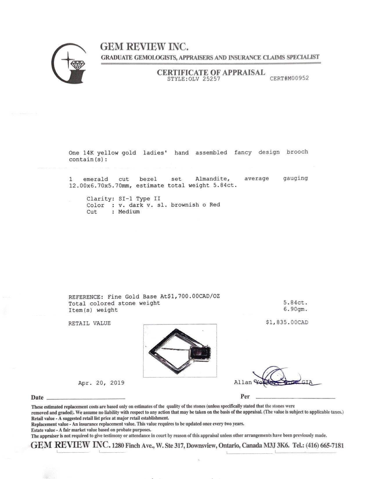 Antique Garnet Brooch