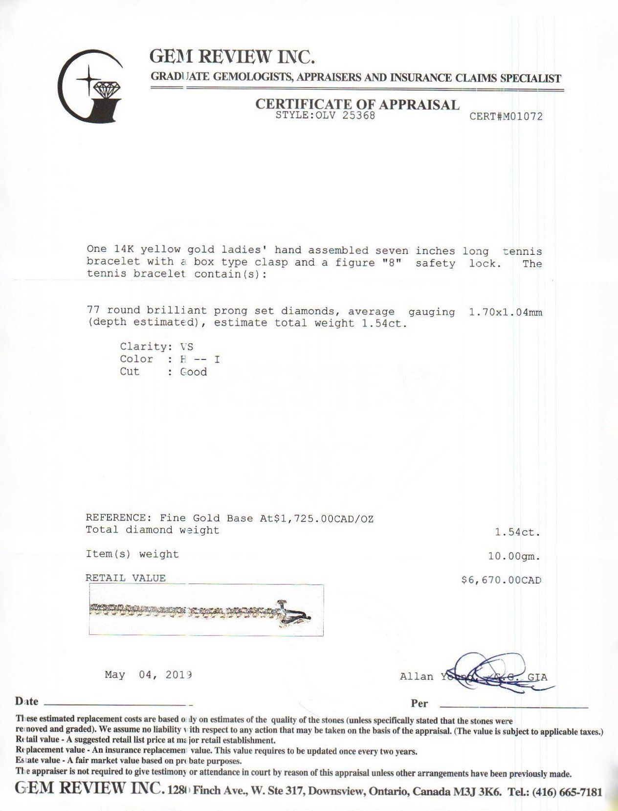 Diamond Tennis Bracelet