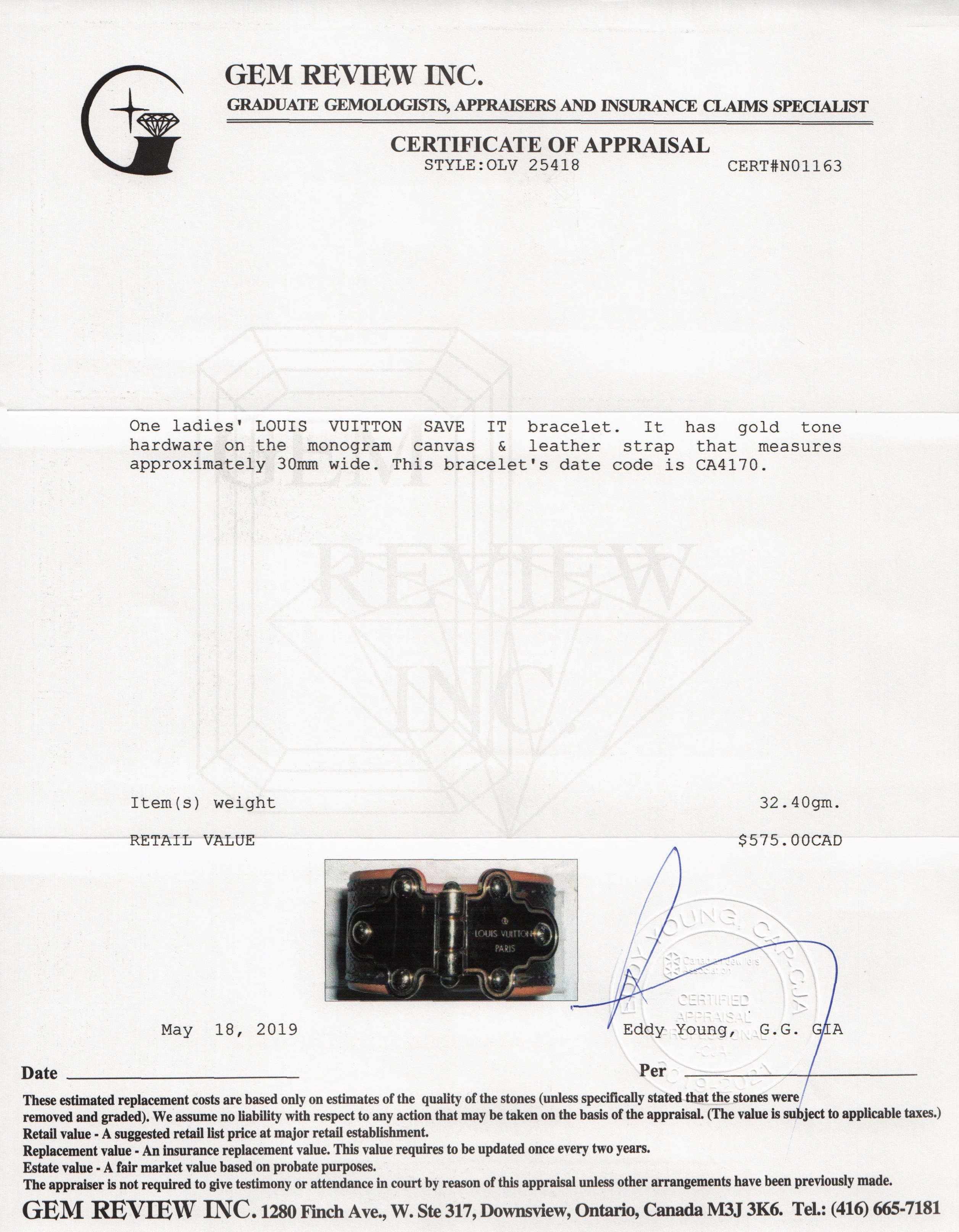 Louis Vuitton Save It Bracelet