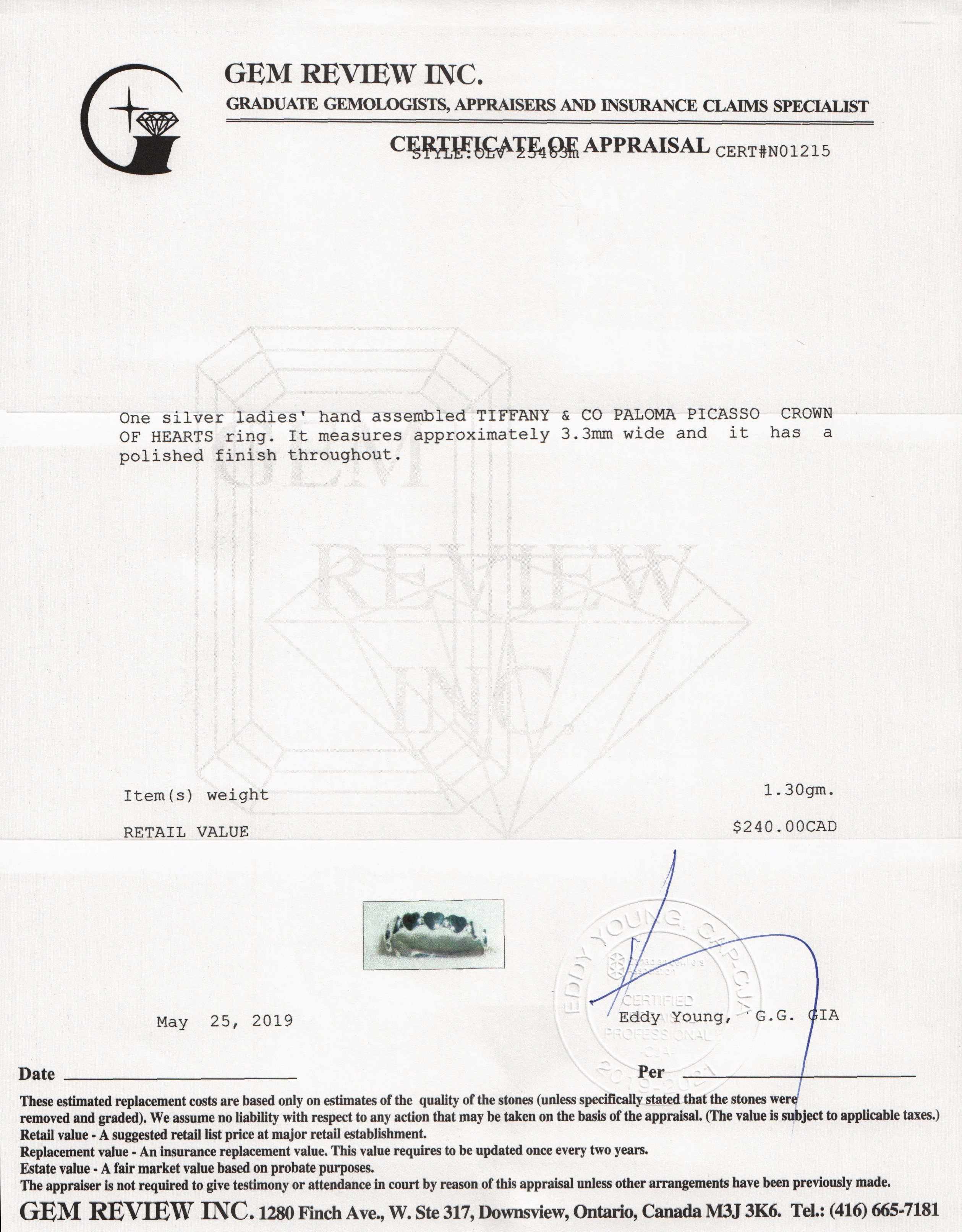 Tiffany & Co. Paloma Picasso Crown of Hearts Ring