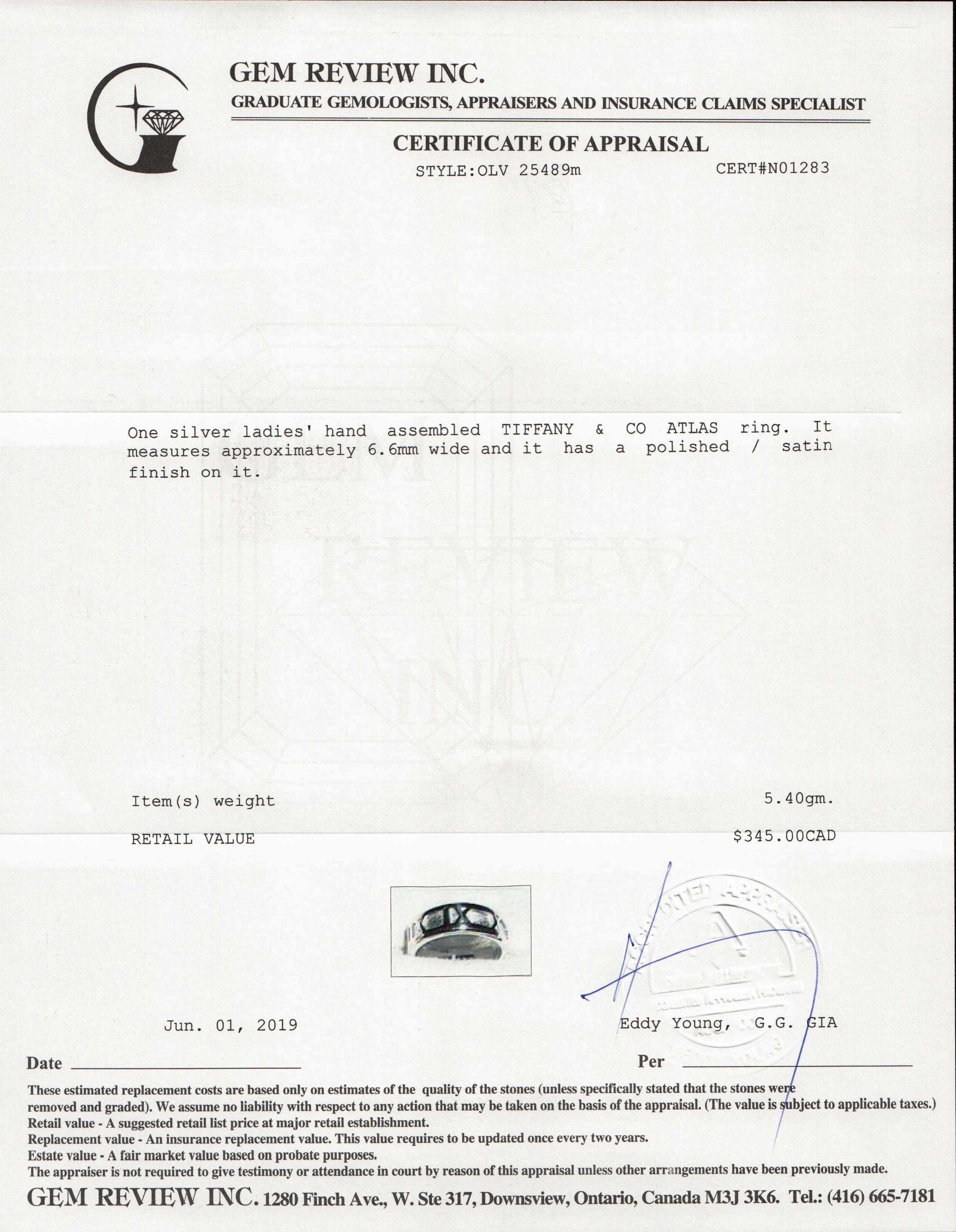 Tiffany & Co. Atlas Band Ring