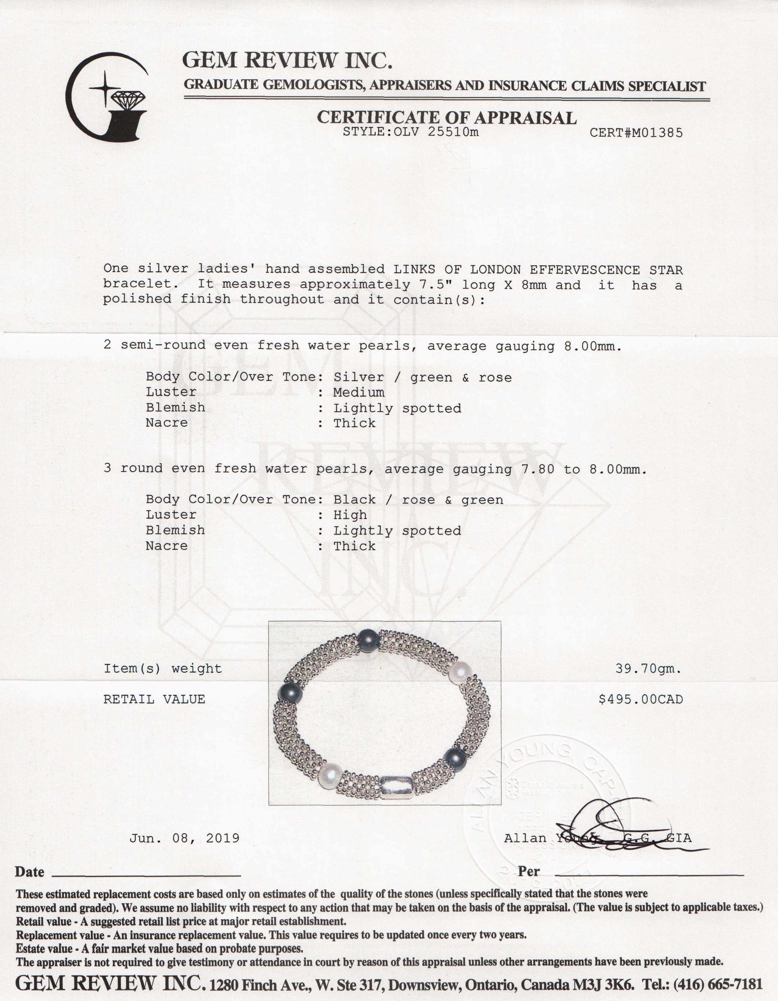 Links of London Effervescence Star Pearl Bracelet