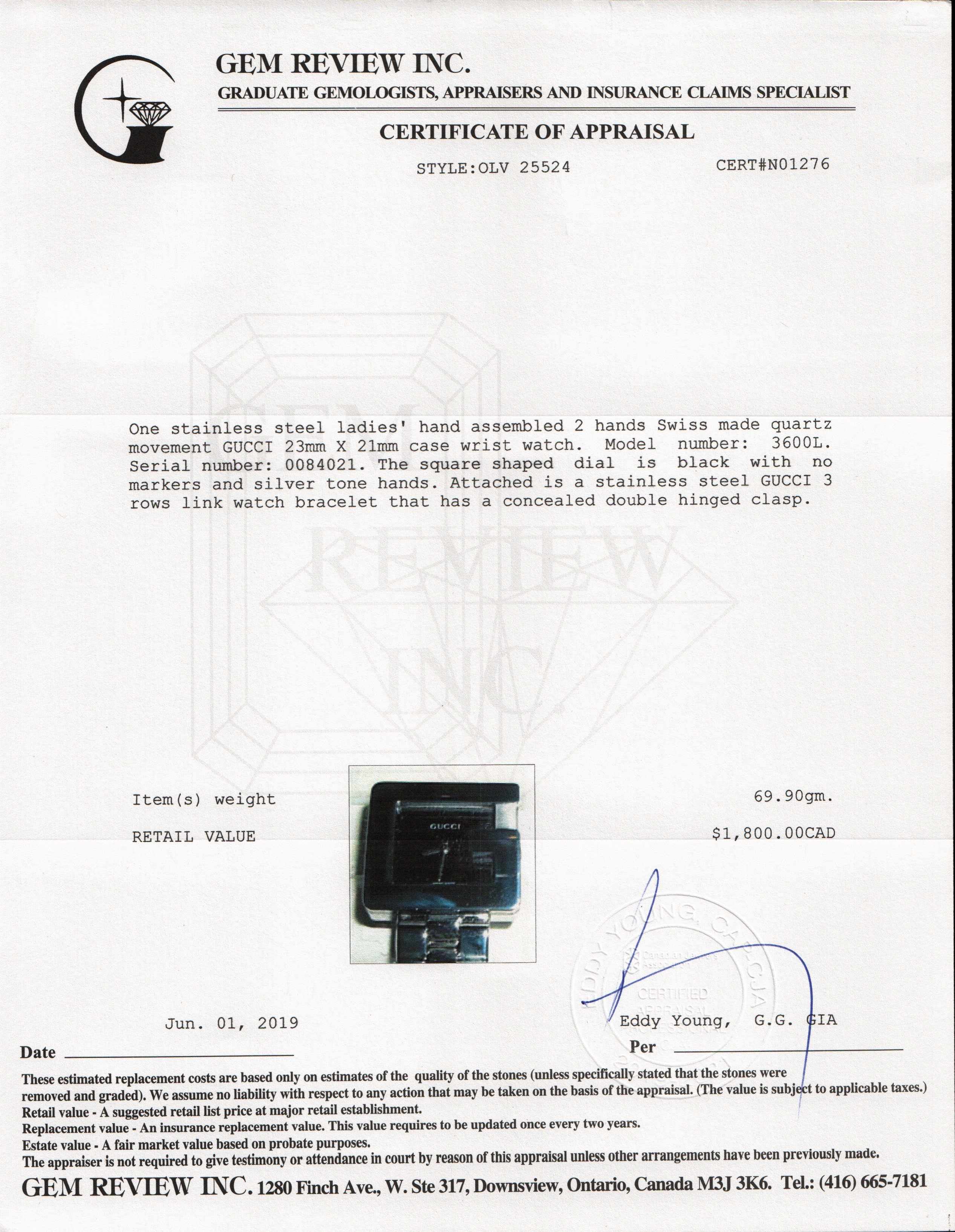 Gucci 3600 Series Watch