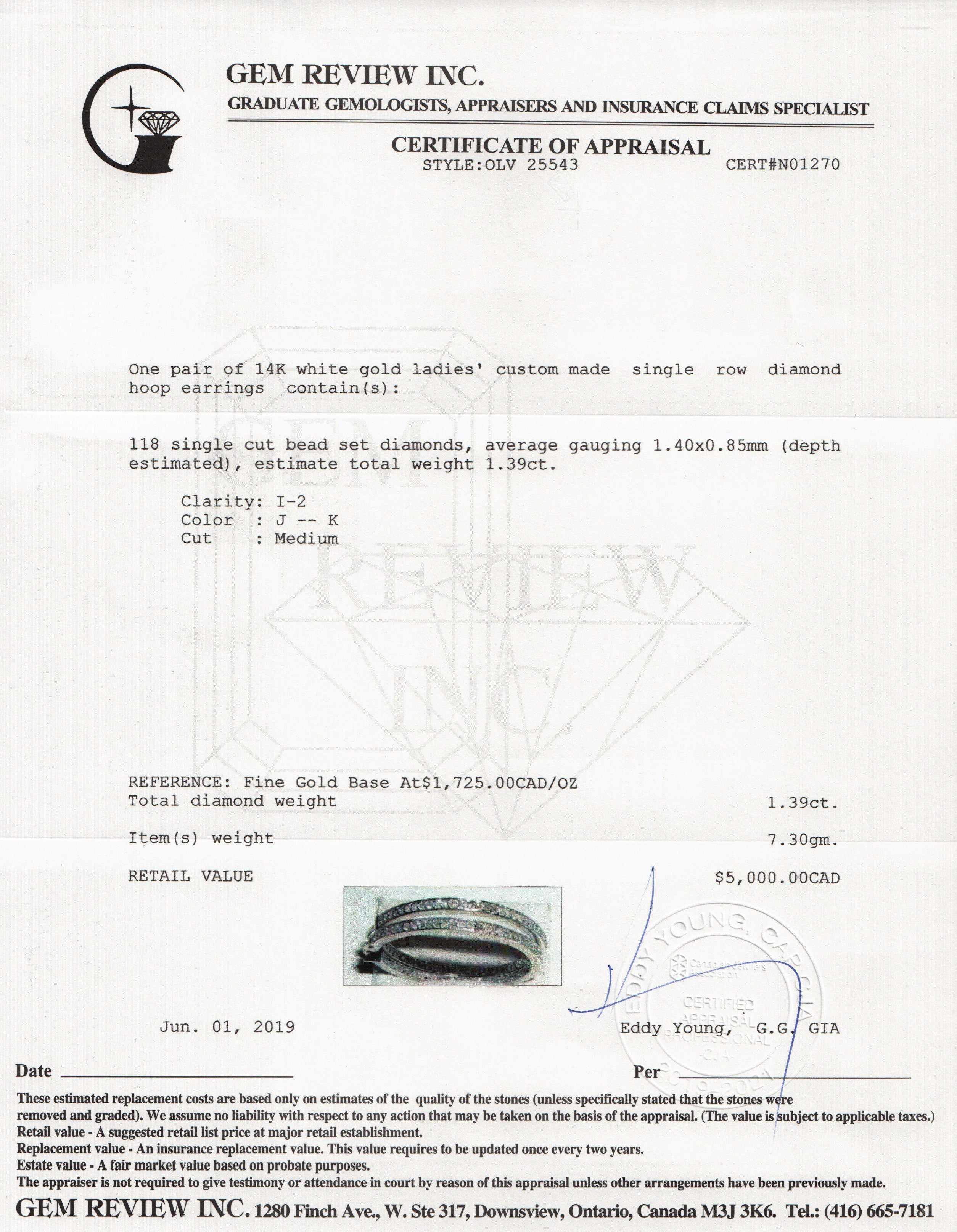 Diamond Hoop Earrings