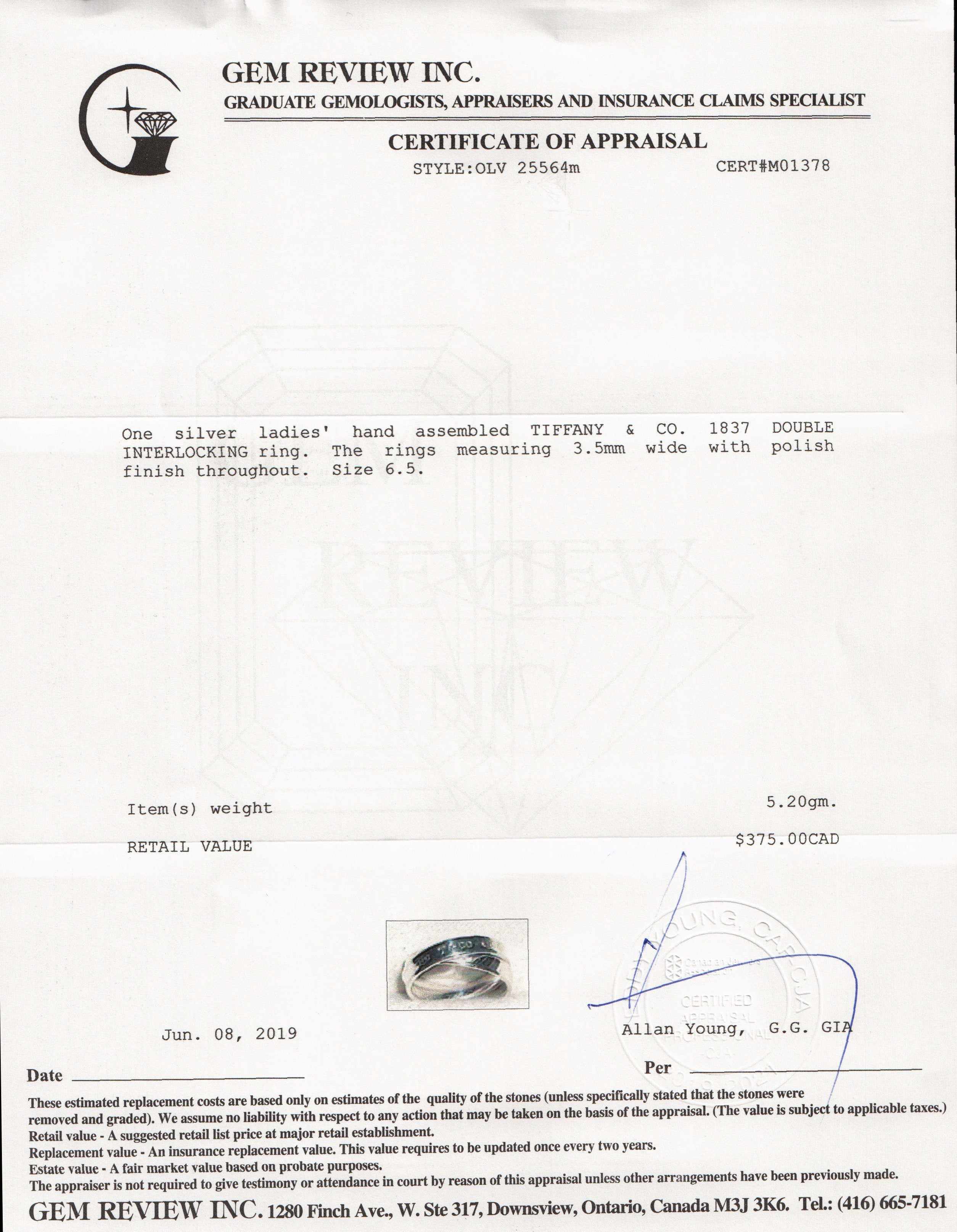 Tiffany & Co. 1837 Interlocking Circles Ring