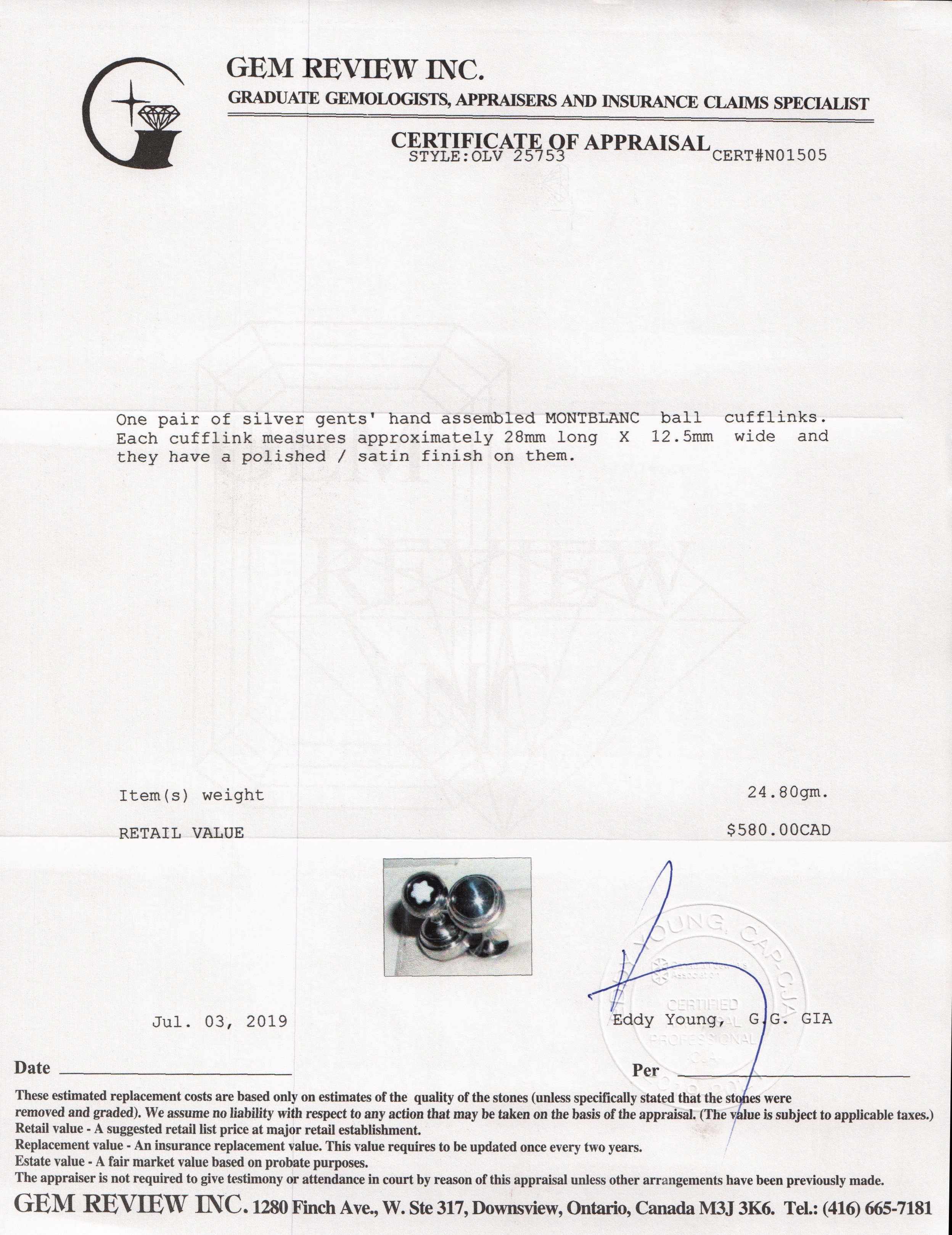 Montblanc Ball Cufflinks