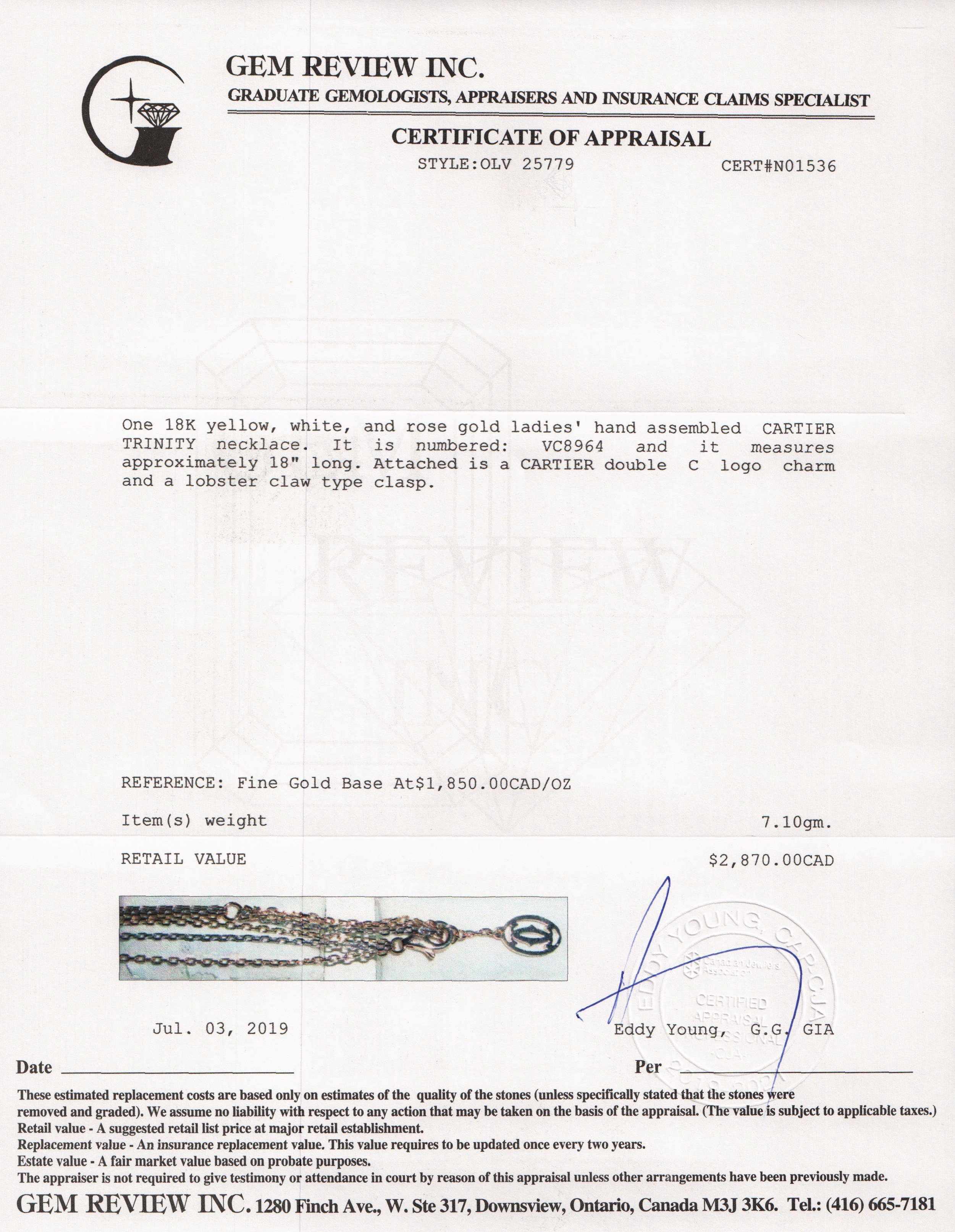 Cartier Trinity Necklace