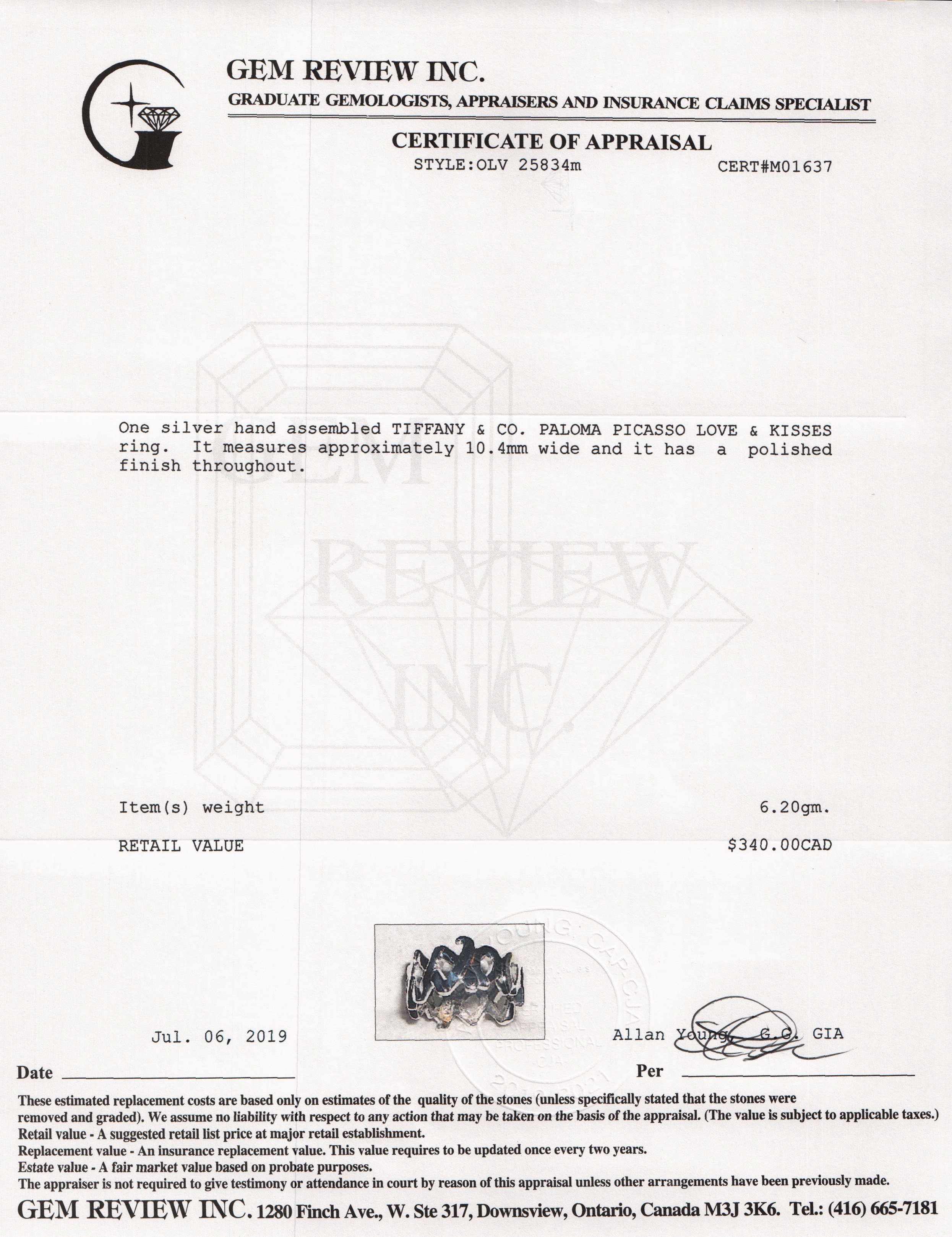 Tiffany & Co. Paloma Picasso Love and Kisses Ring