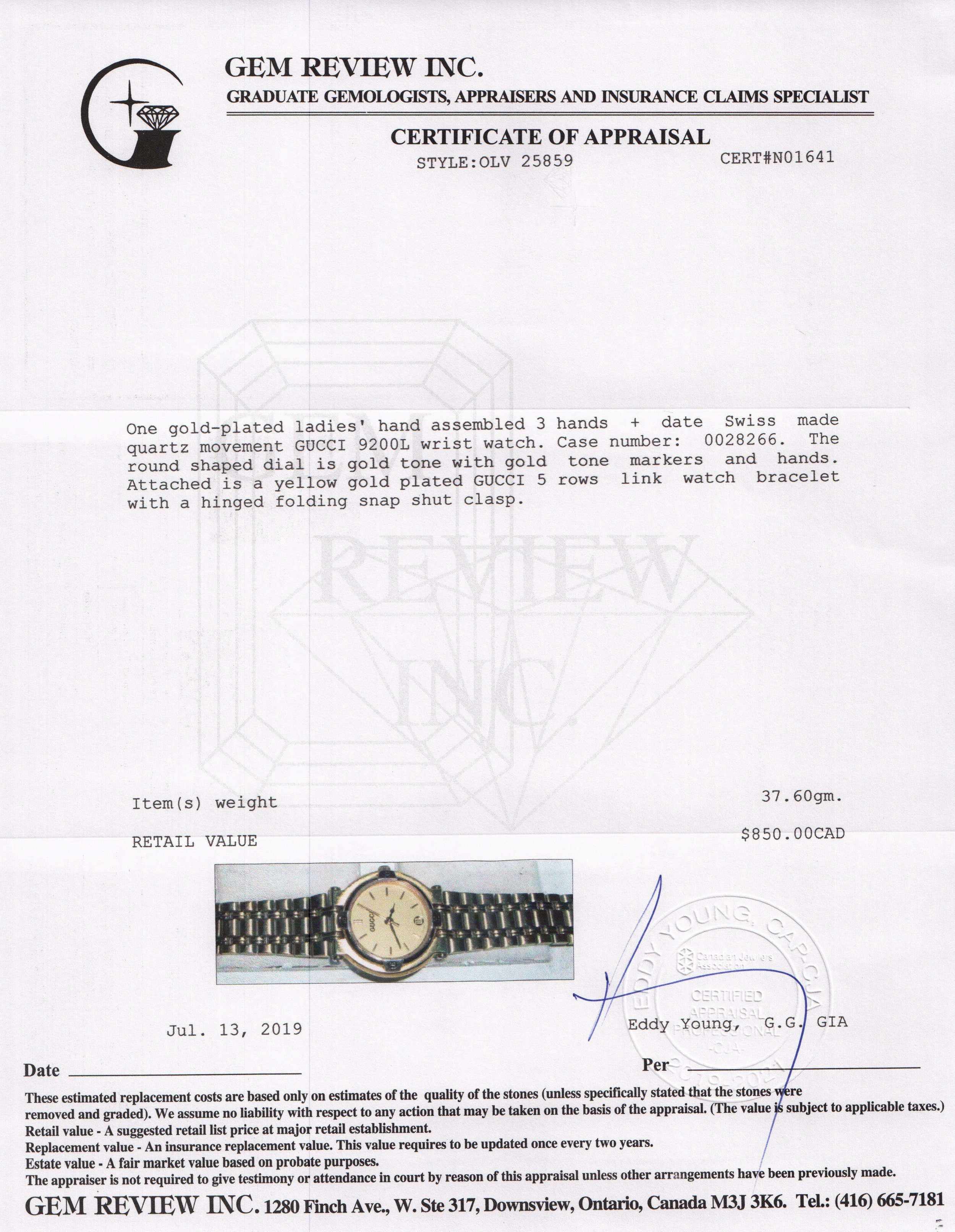 Gucci 9200 Series Watch