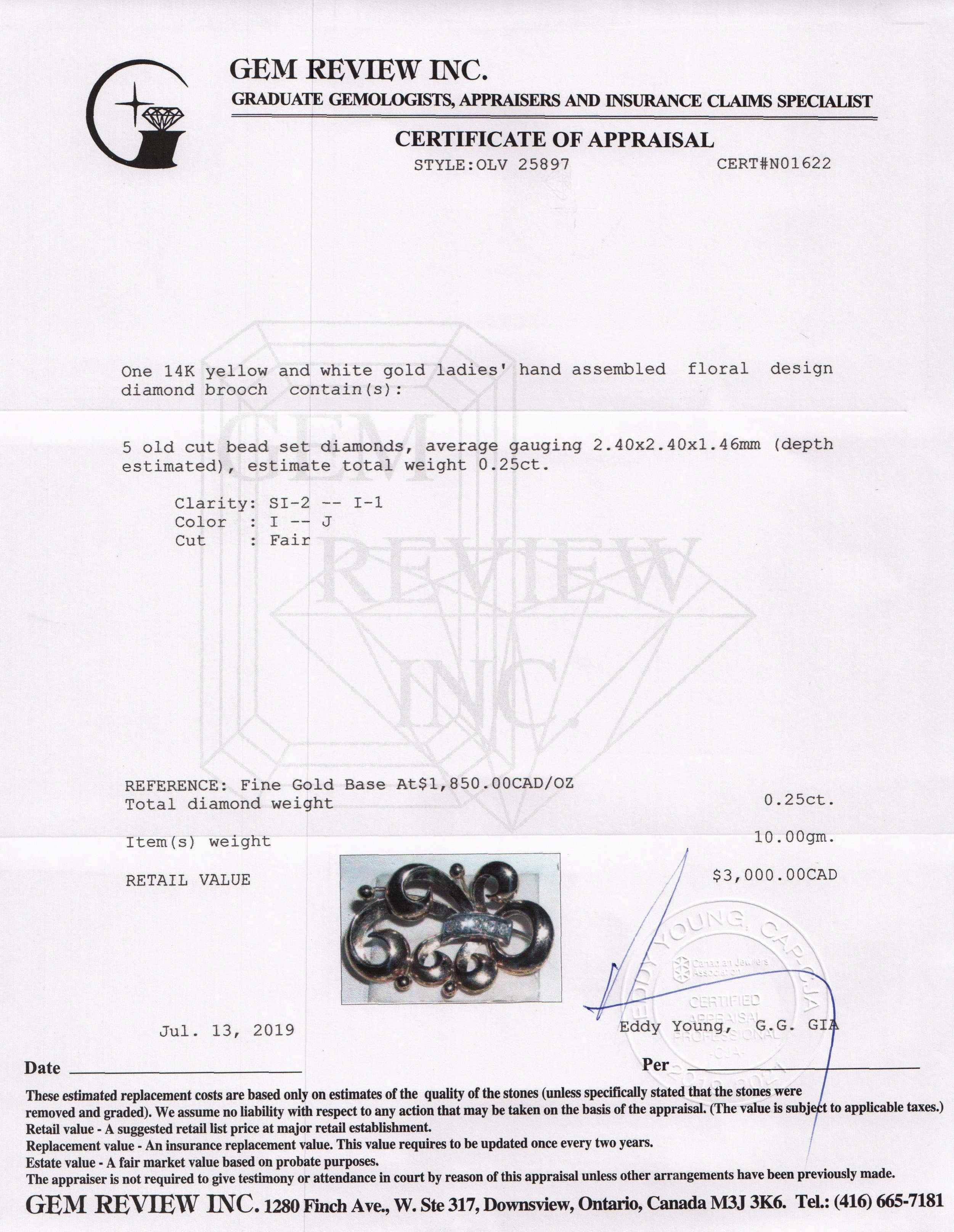 Antique Brooch with Diamonds