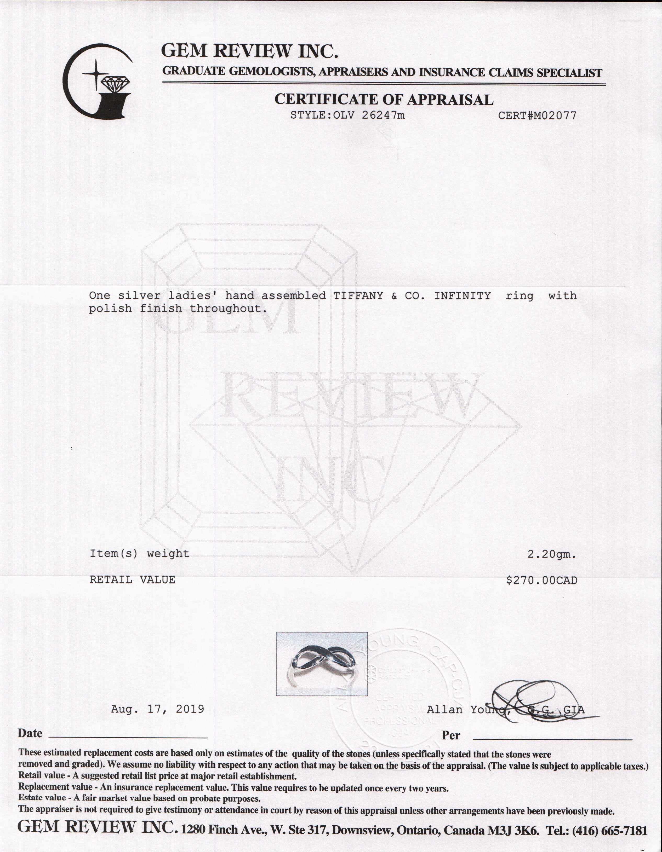 Tiffany & Co. Infinity Ring