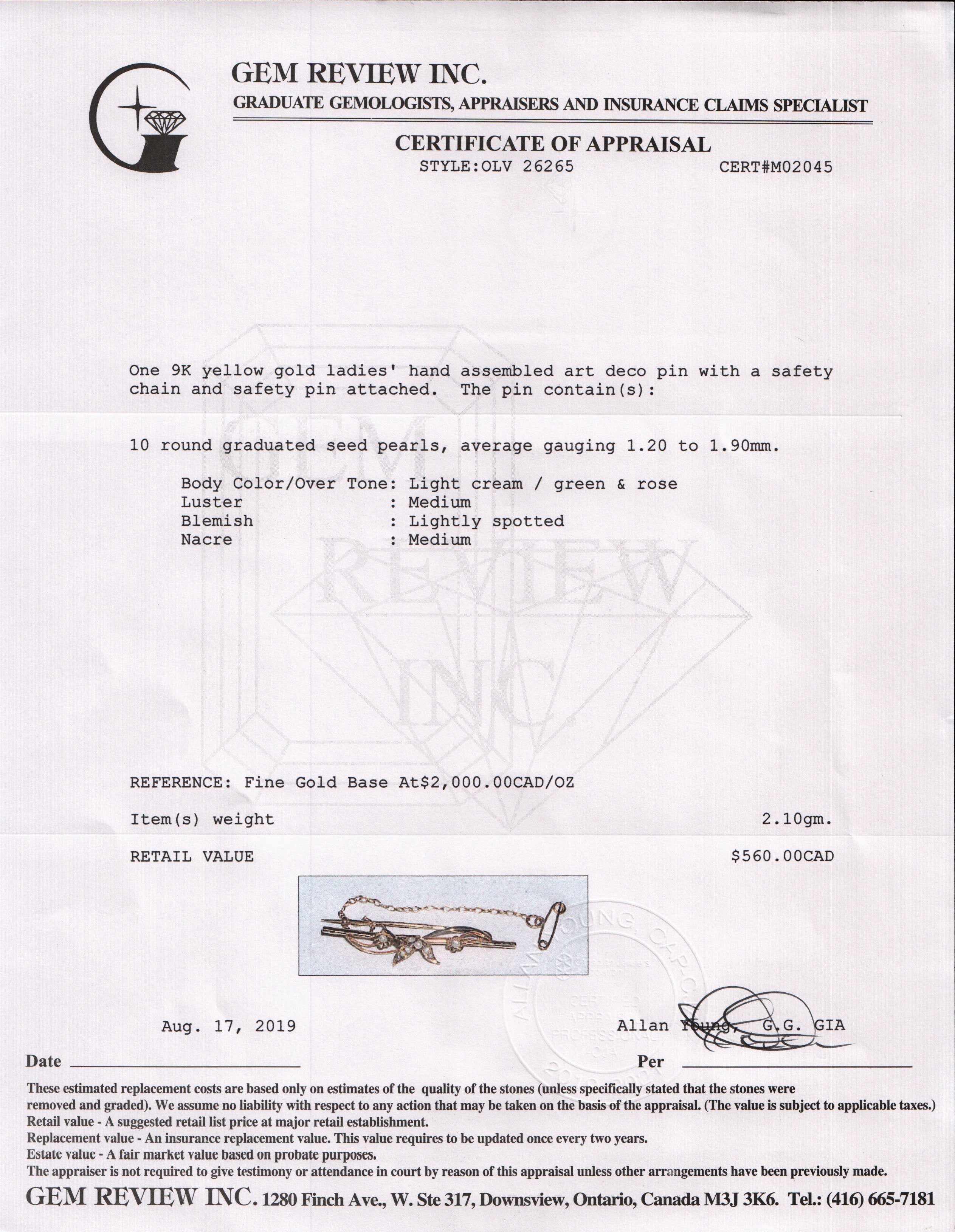 Antique Art Deco Bar Brooch