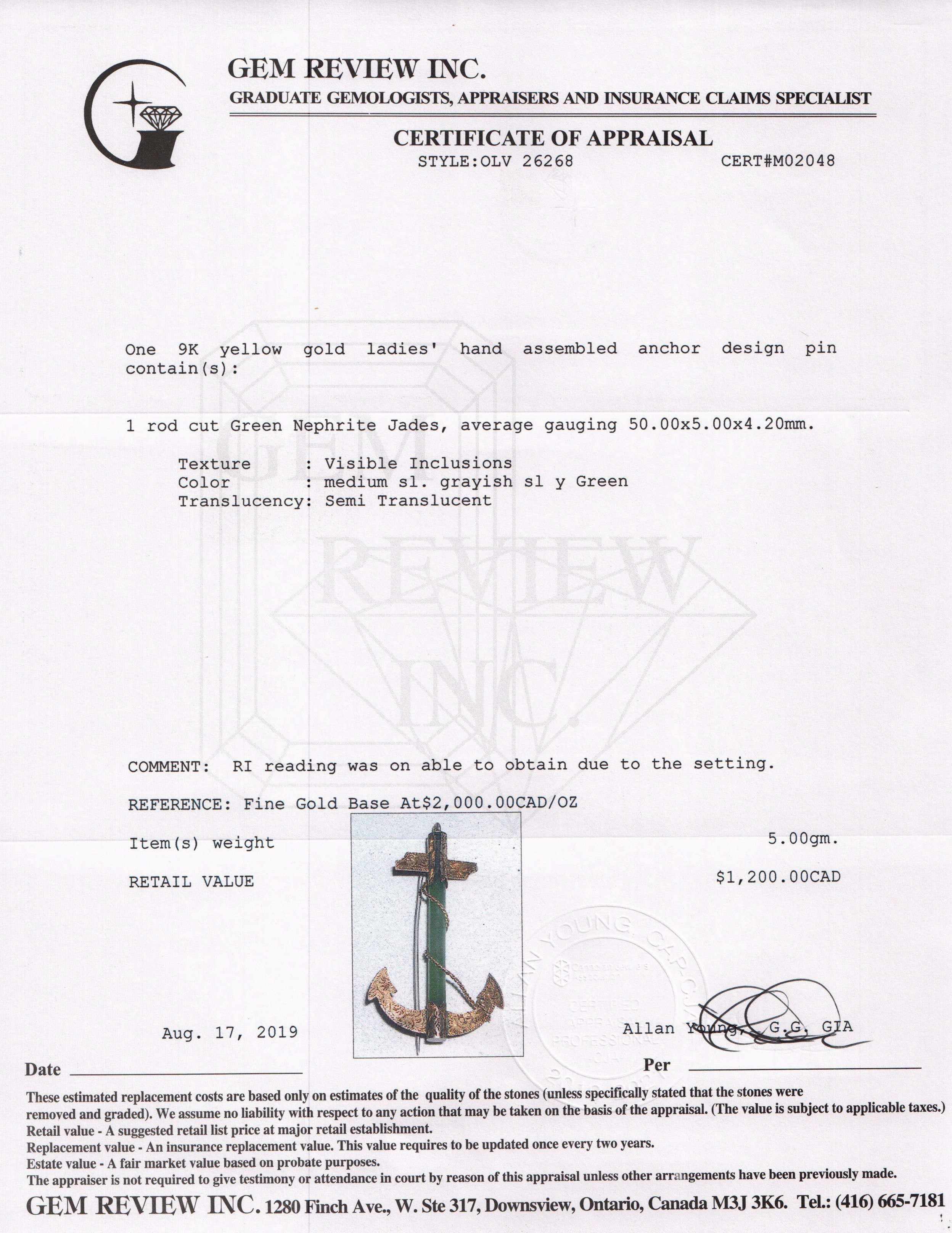 Antique Anchor Brooch