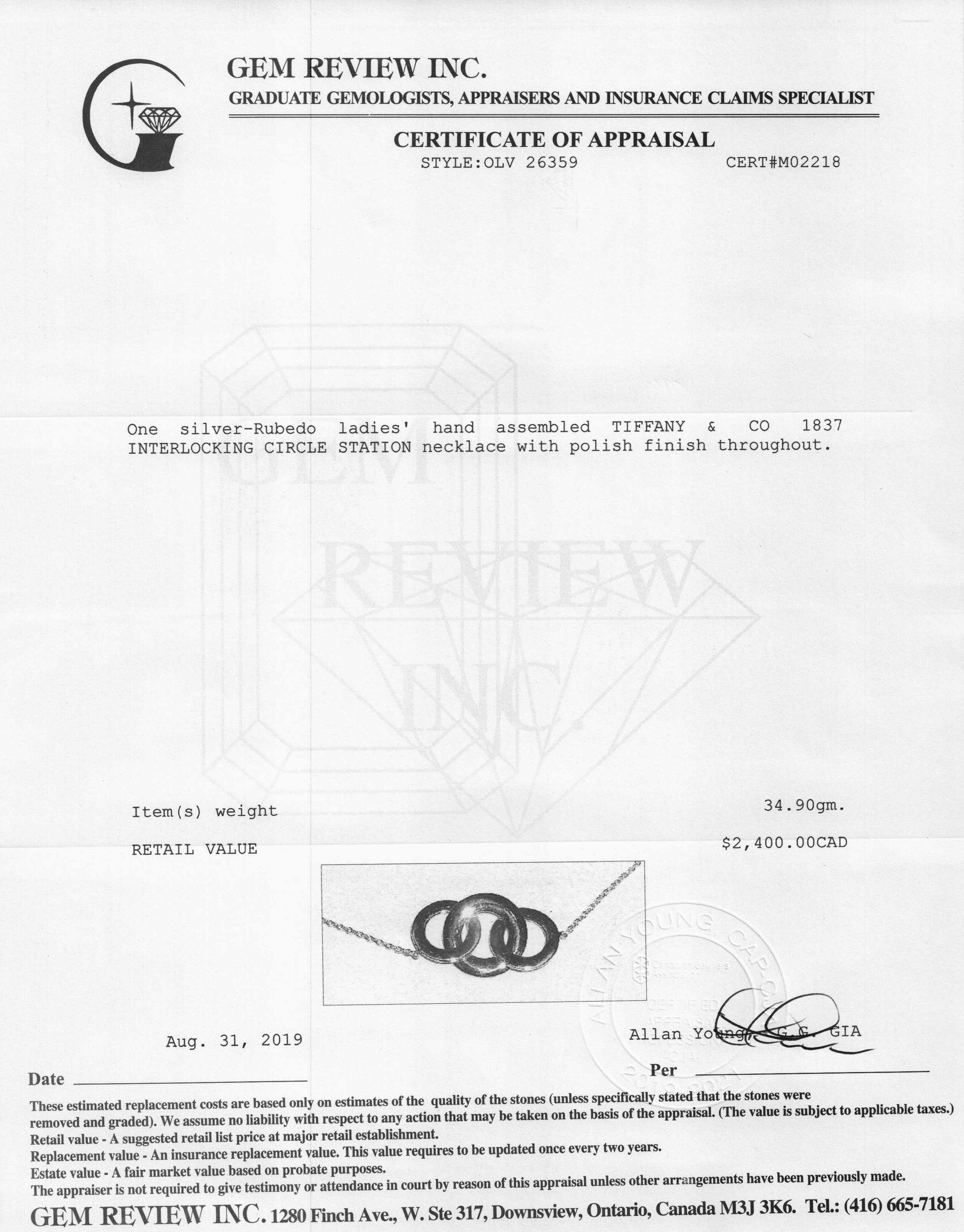 Tiffany & Co. 1837 Interlocking Circles Station Necklace