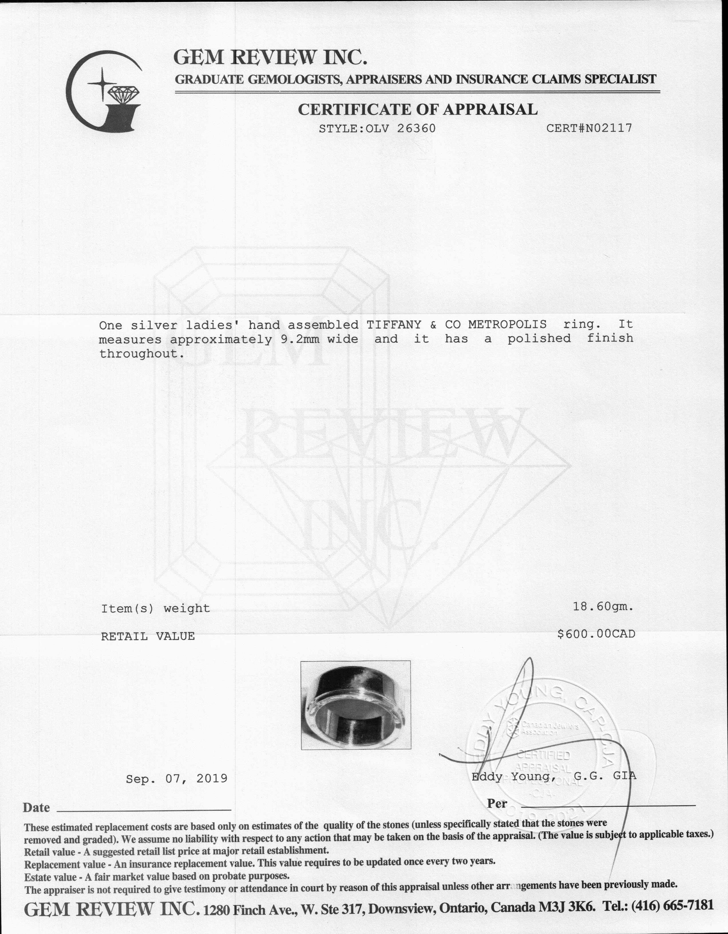 Tiffany & Co. Metropolis Band Ring