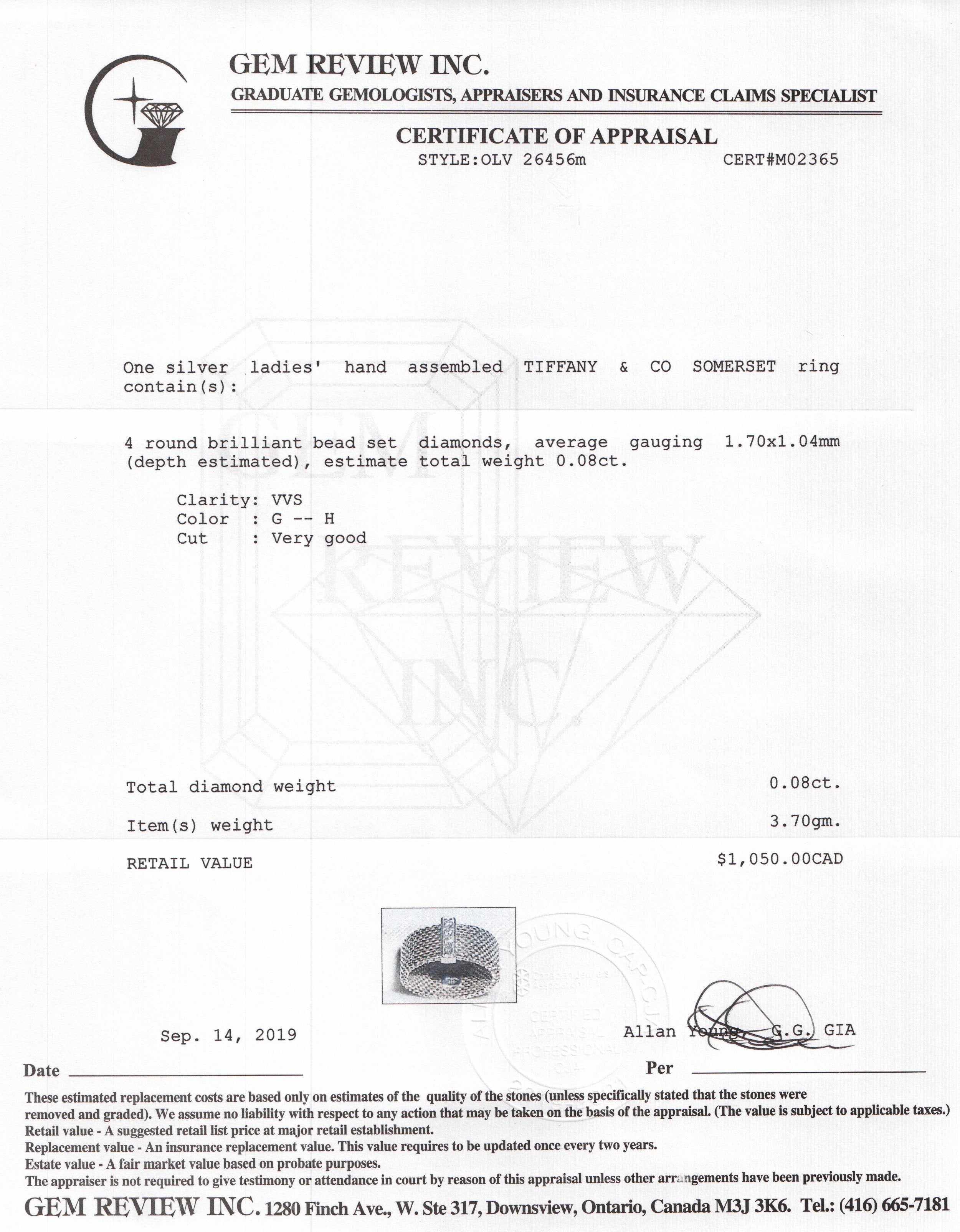 Tiffany & Co. Diamond Somerset Ring