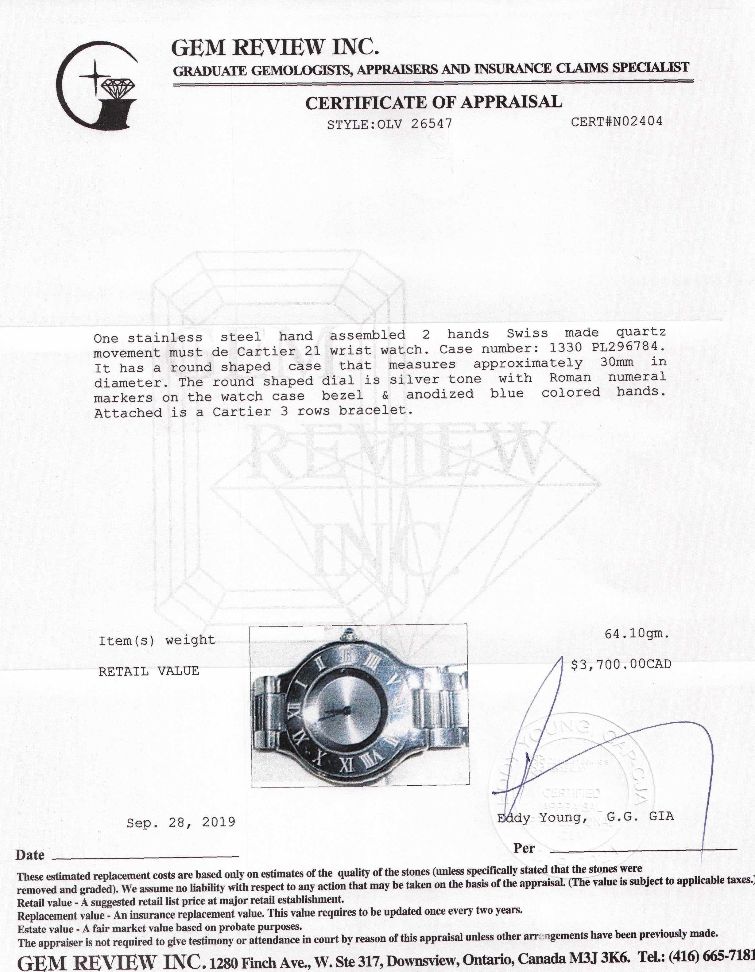 Cartier Must de Cartier 21 Watch