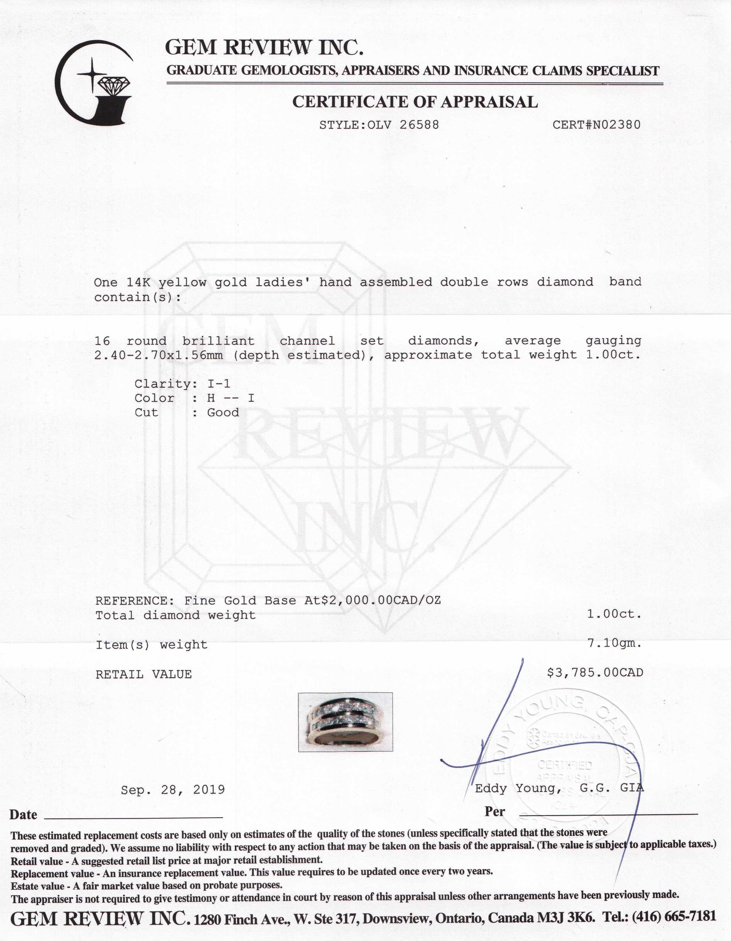 Two-Row Channel-Set Diamond Band Ring