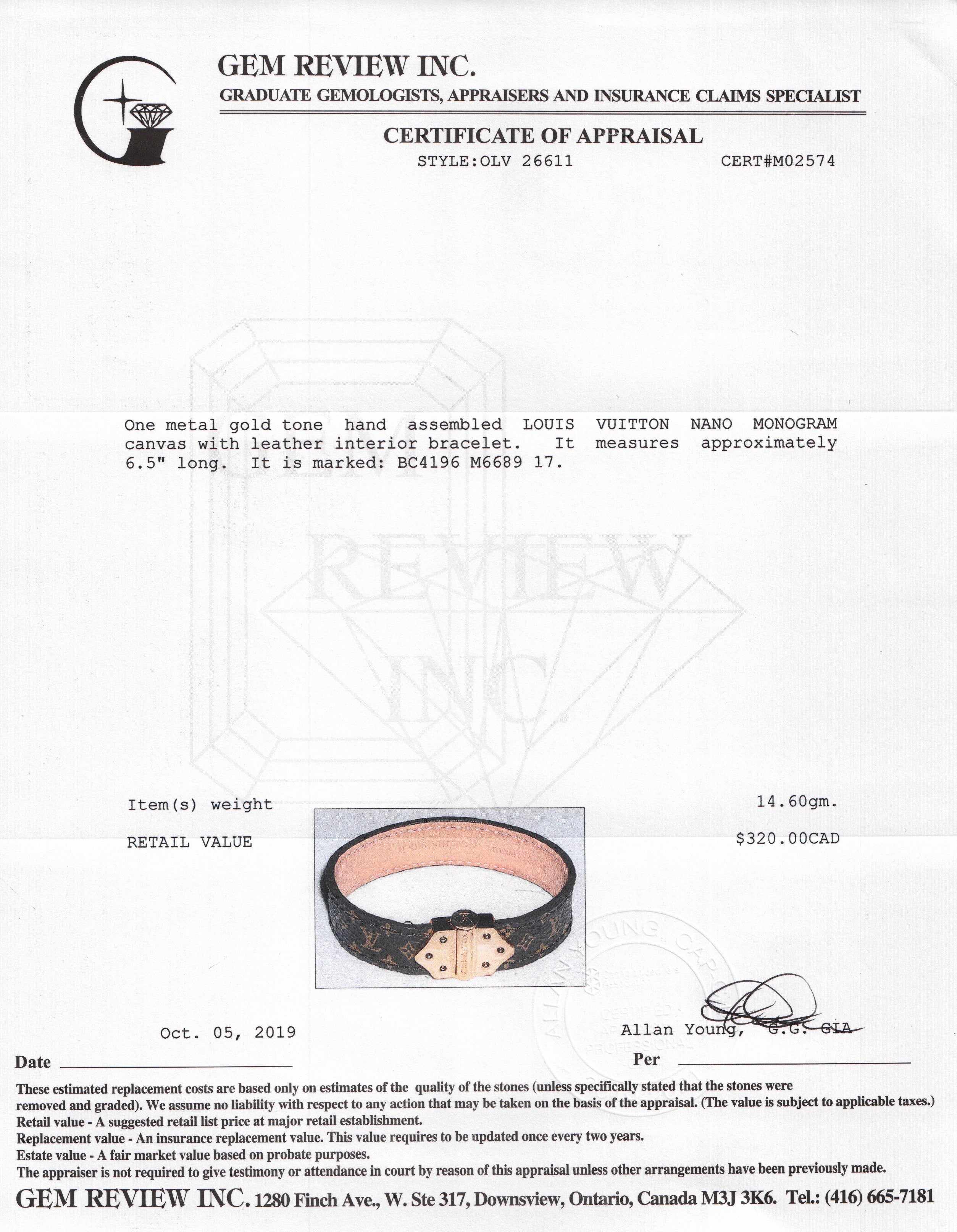 Louis Vuitton Nano Monogram Bracelet