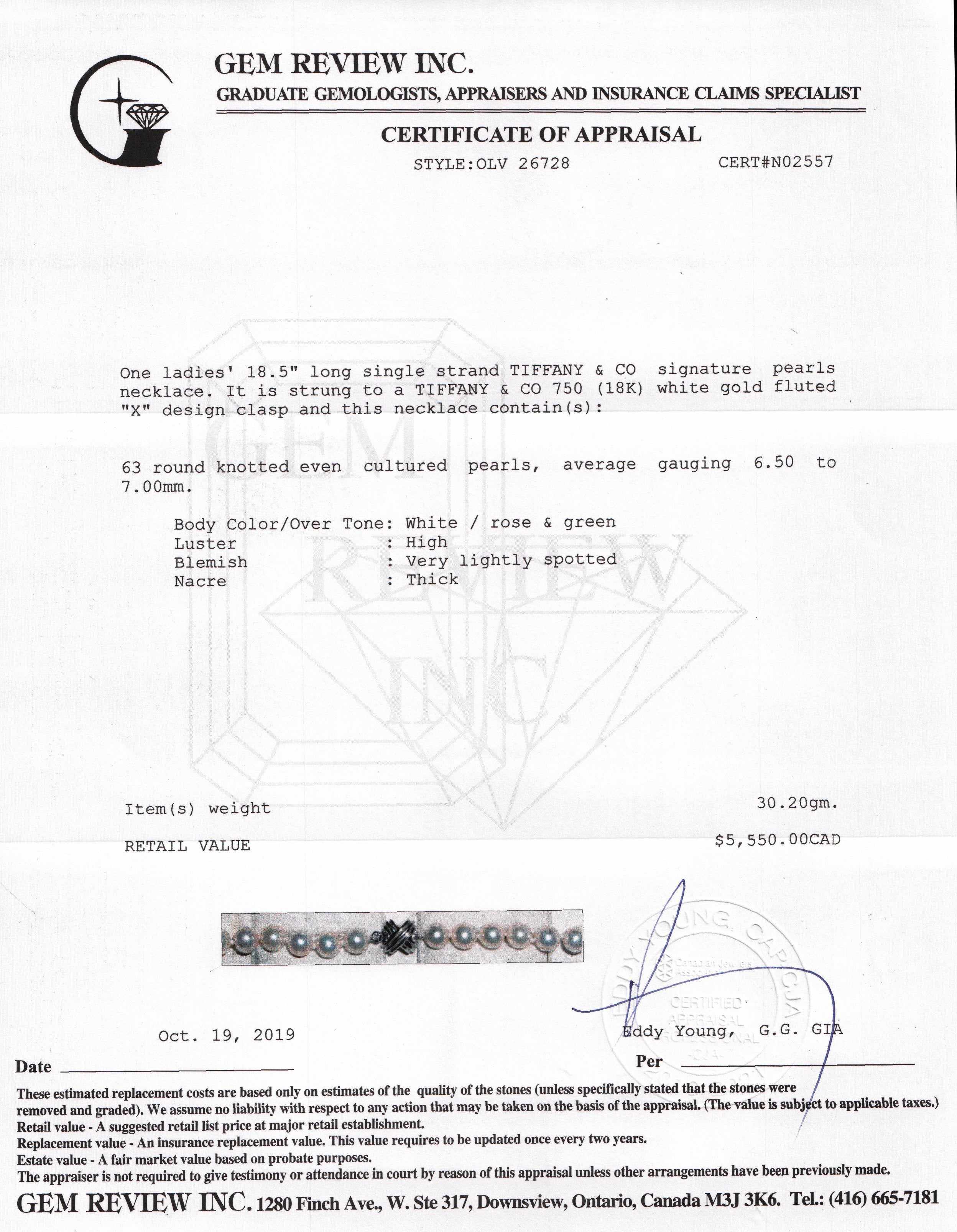 Tiffany & Co. Signature Pearls Necklace