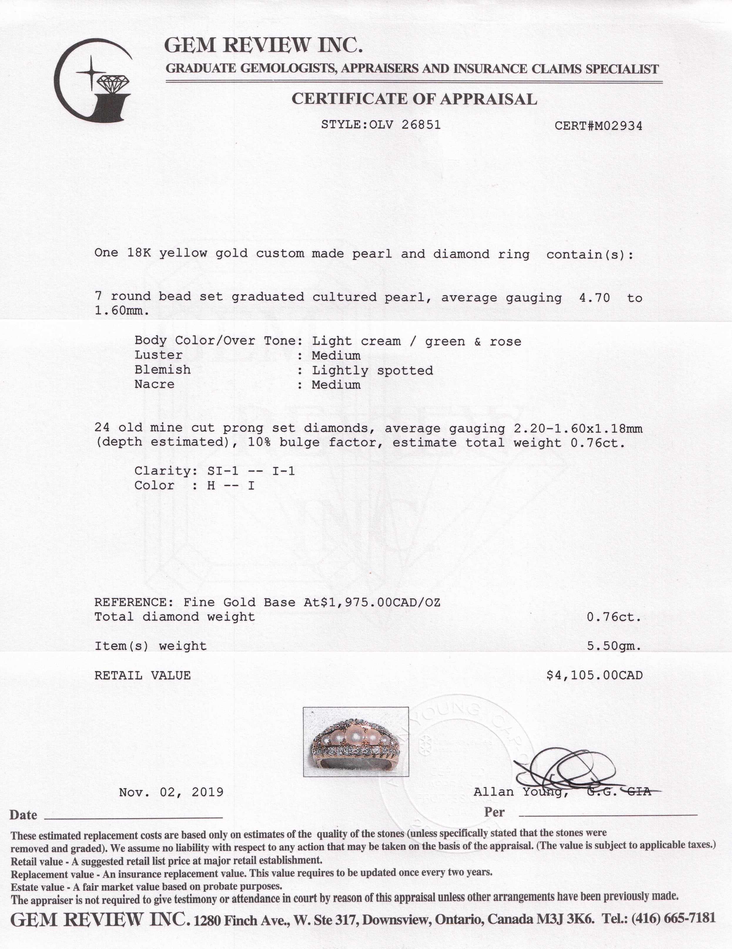 Antique Pearl & Diamond Ring