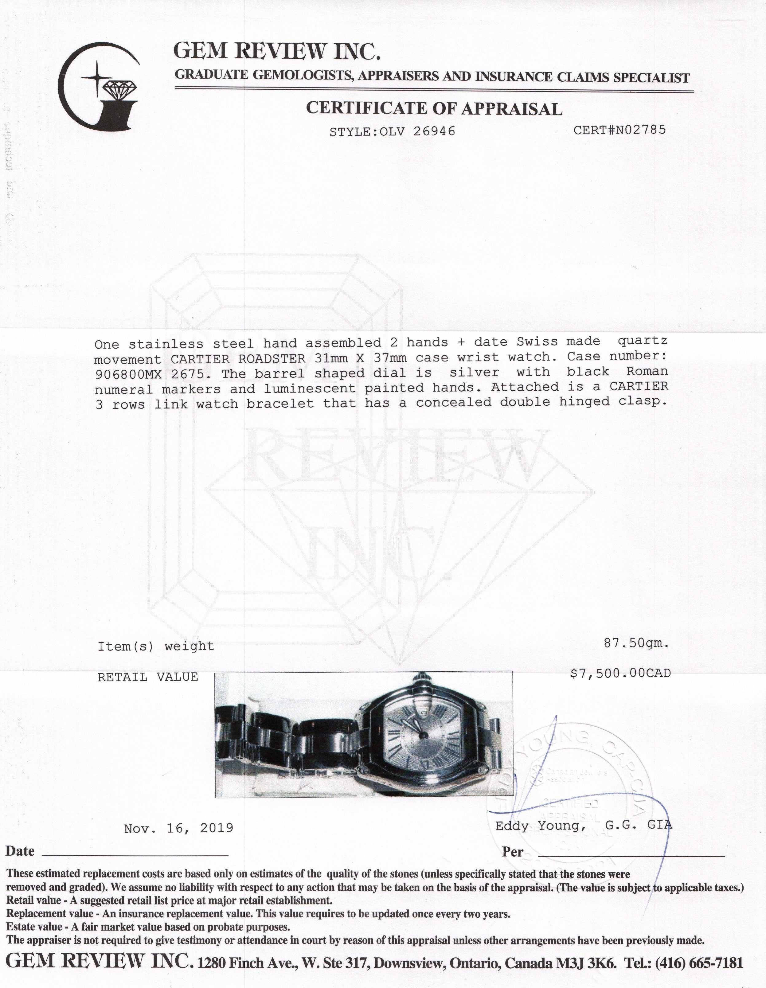 Cartier Roadster Watch