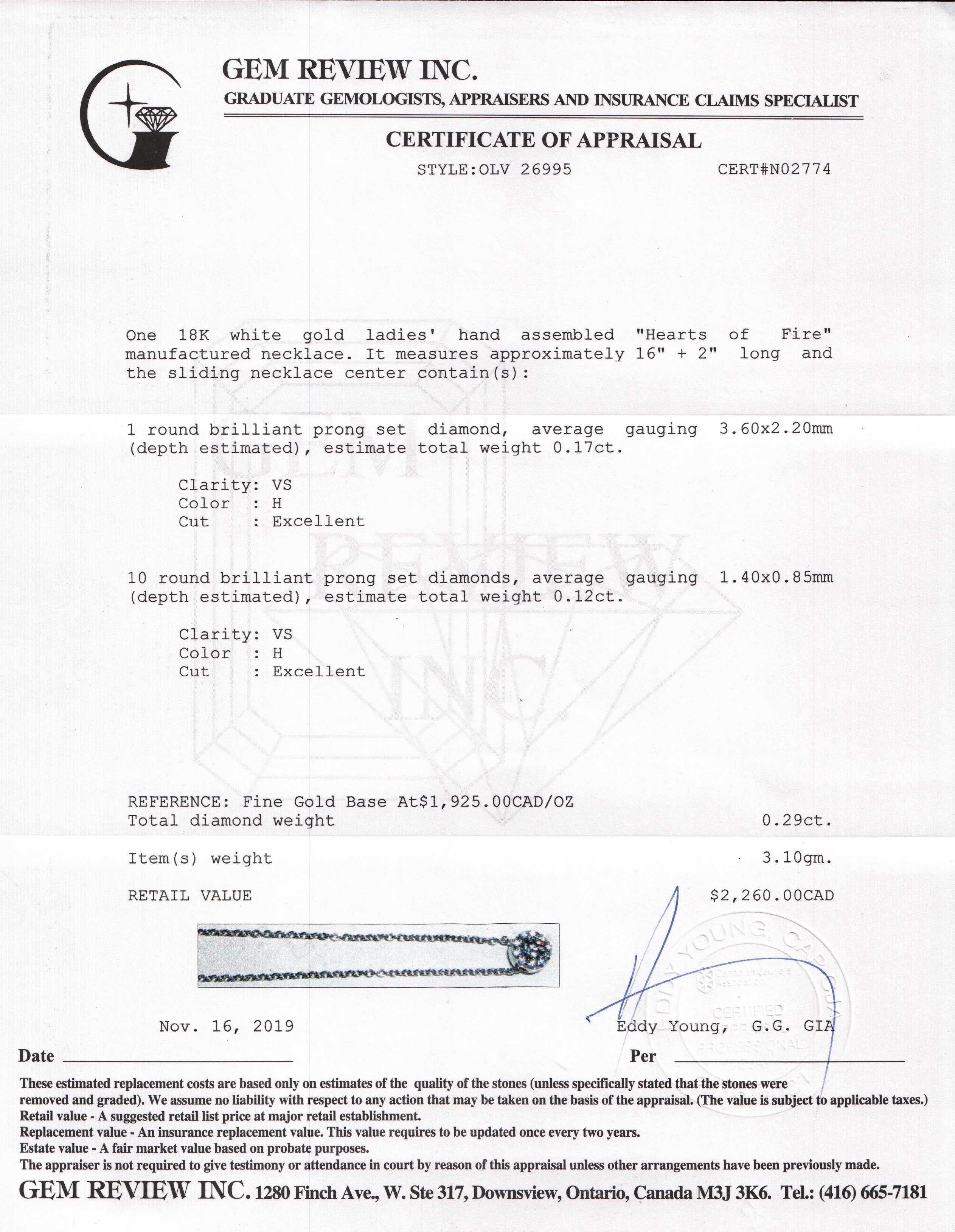 Hearts of Fire Diamond Cluster Pendant Necklace