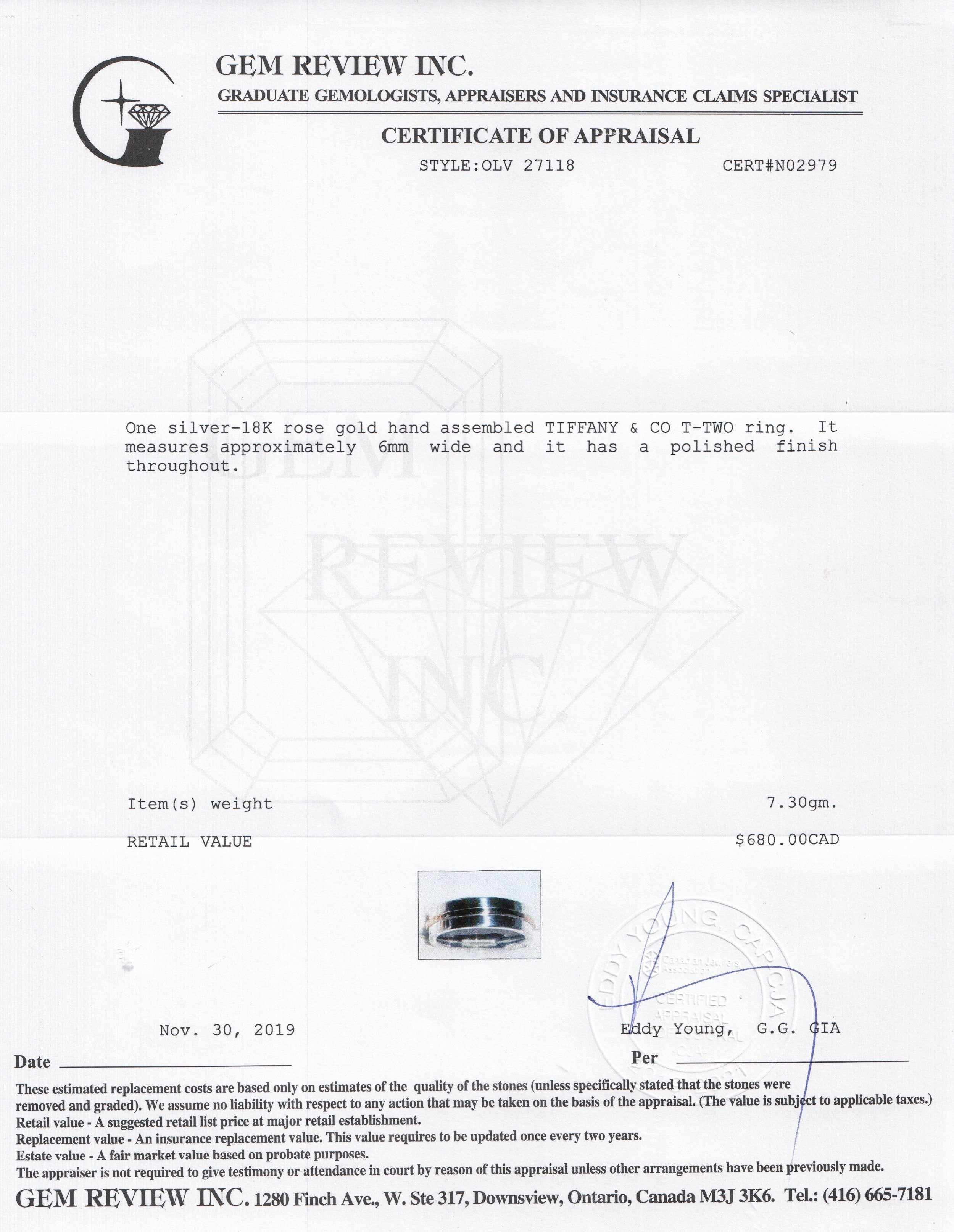 Tiffany & Co. T Two Ring