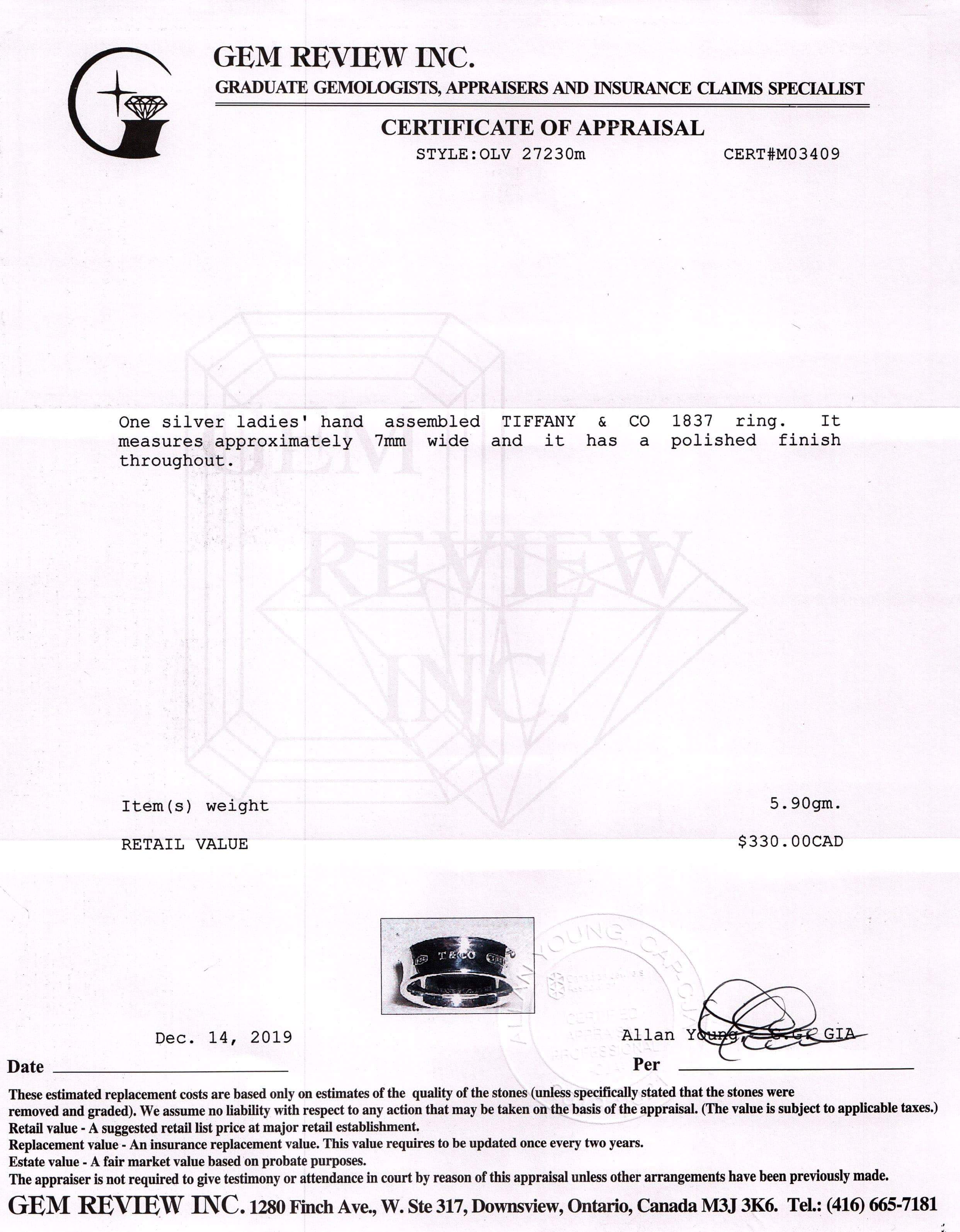 Tiffany & Co. 1837 Ring