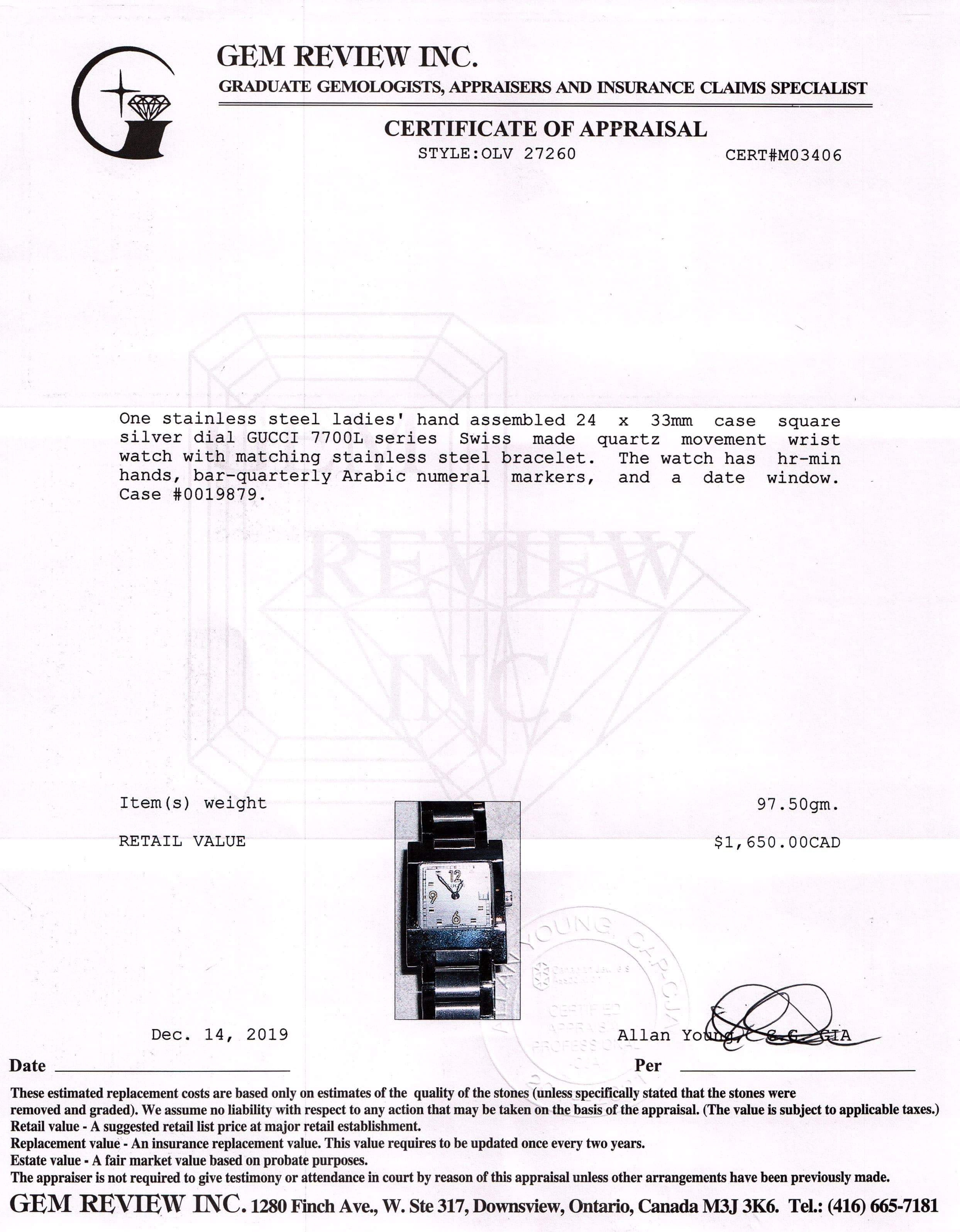 Gucci 7700 Series Watch