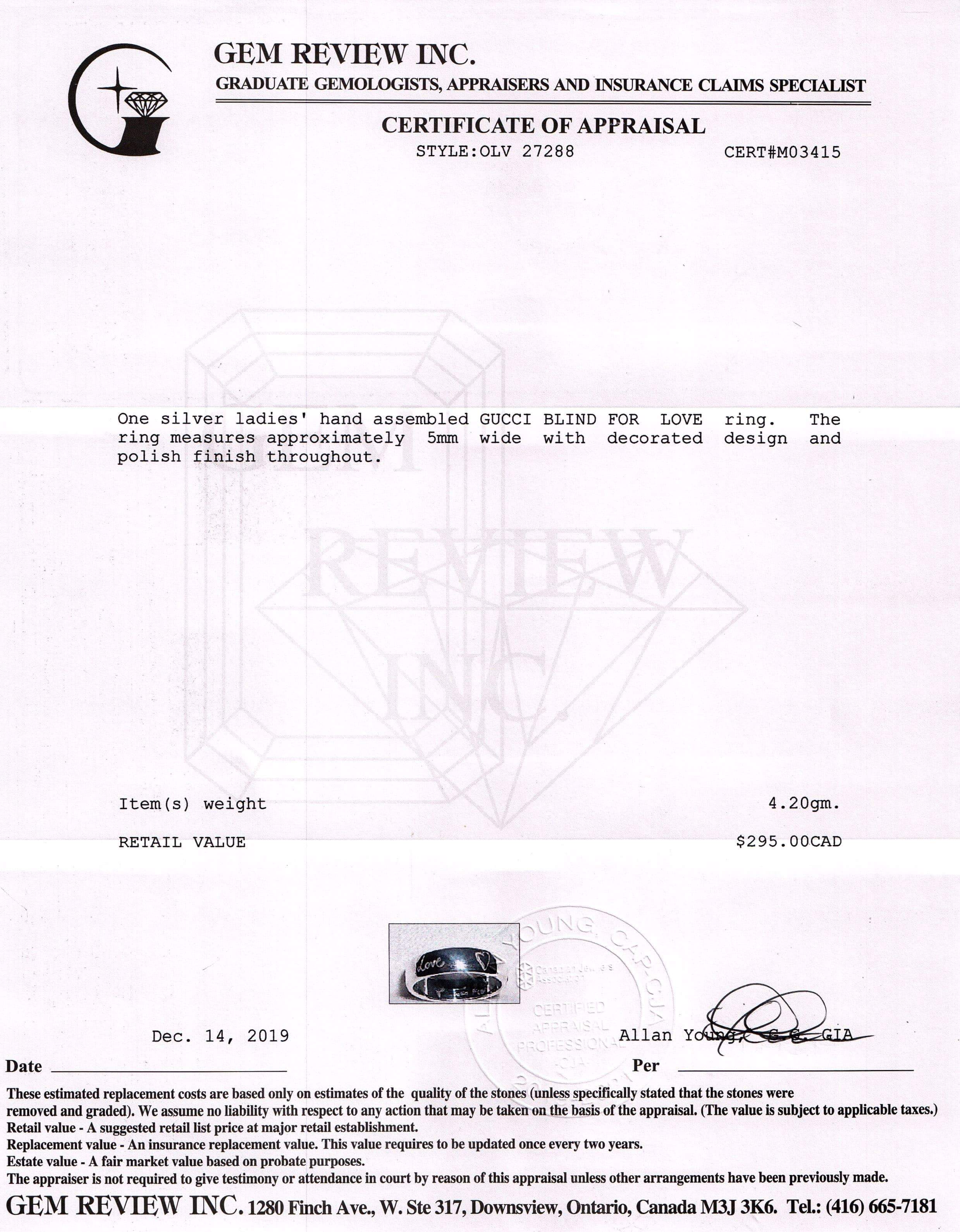 Gucci "Blind for Love" Ring