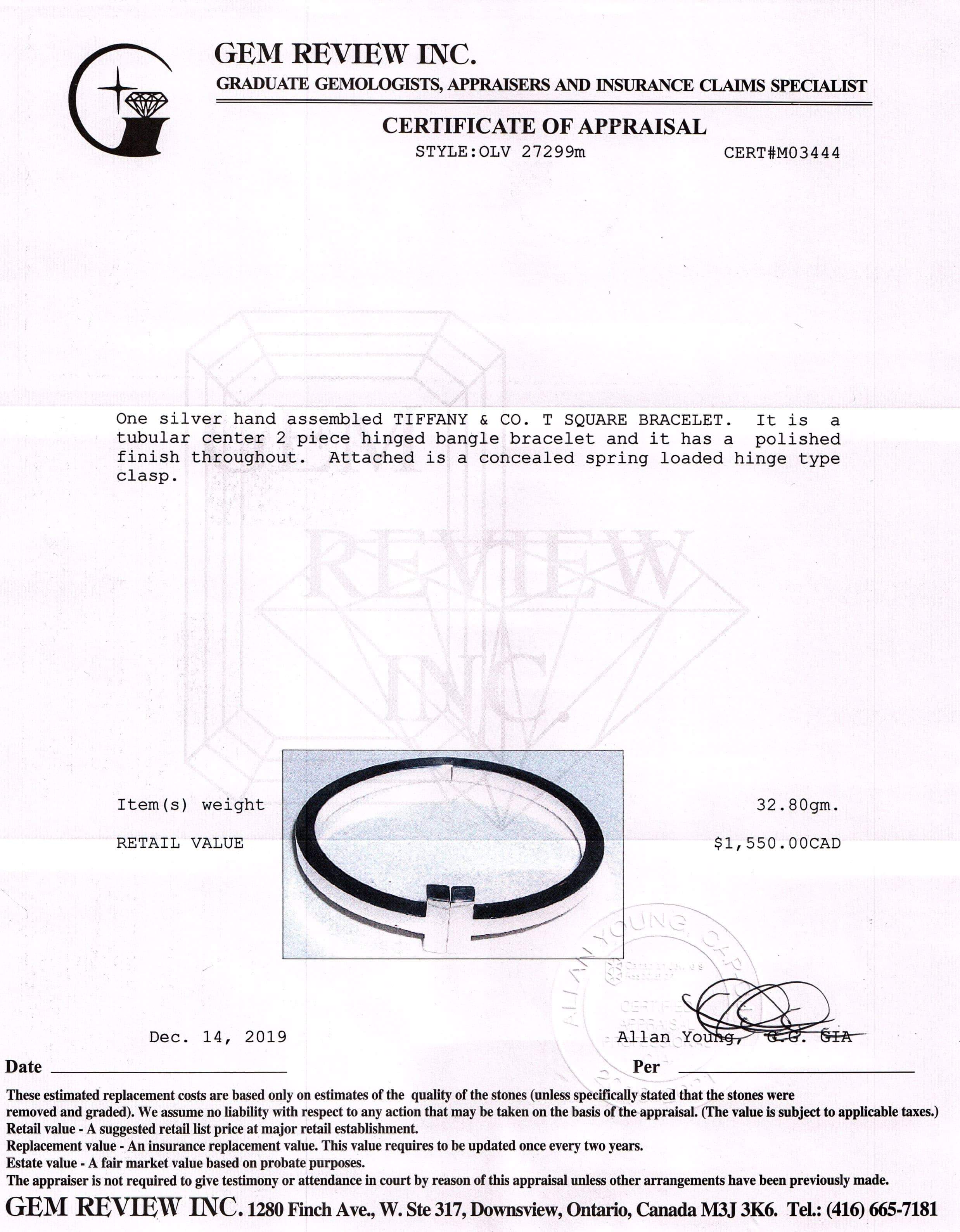 Tiffany & Co. T Square Bracelet