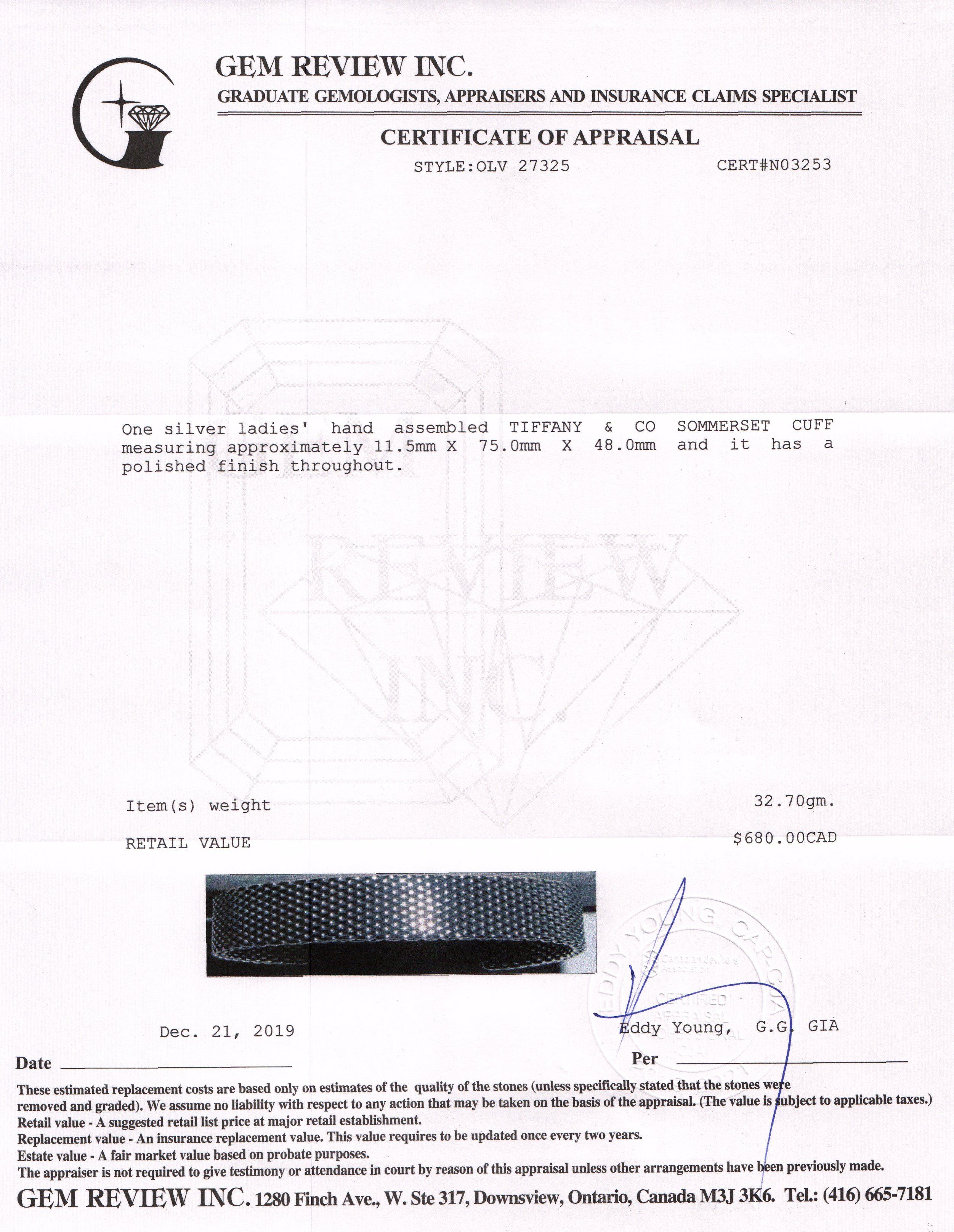 Tiffany & Co. Somerset Cuff Bracelet