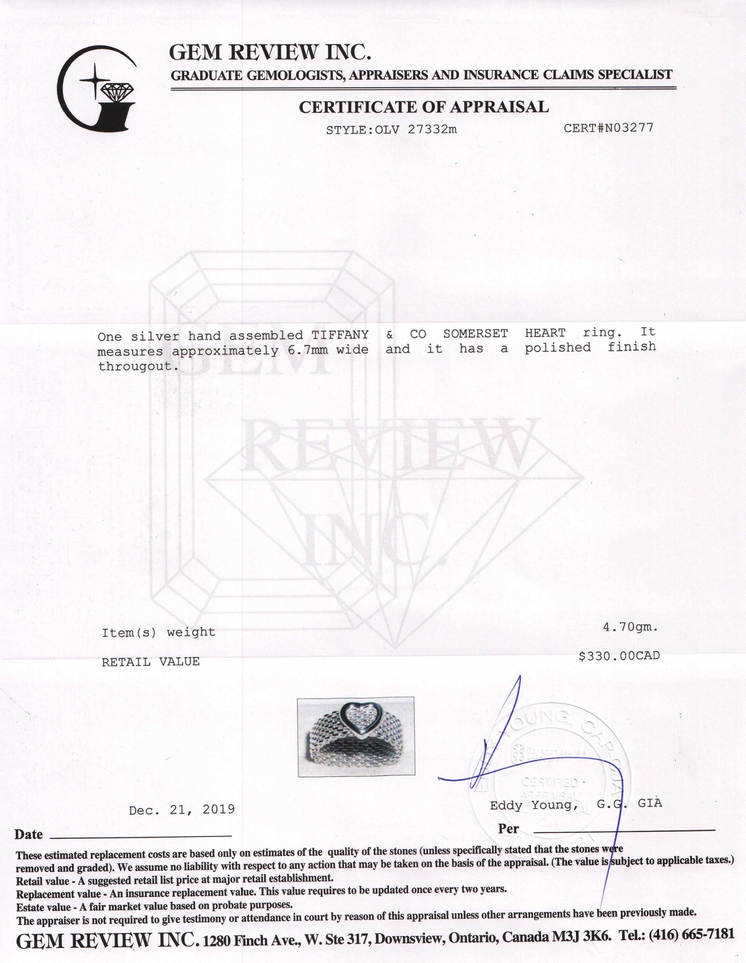 Tiffany & Co. Somerset Heart Ring