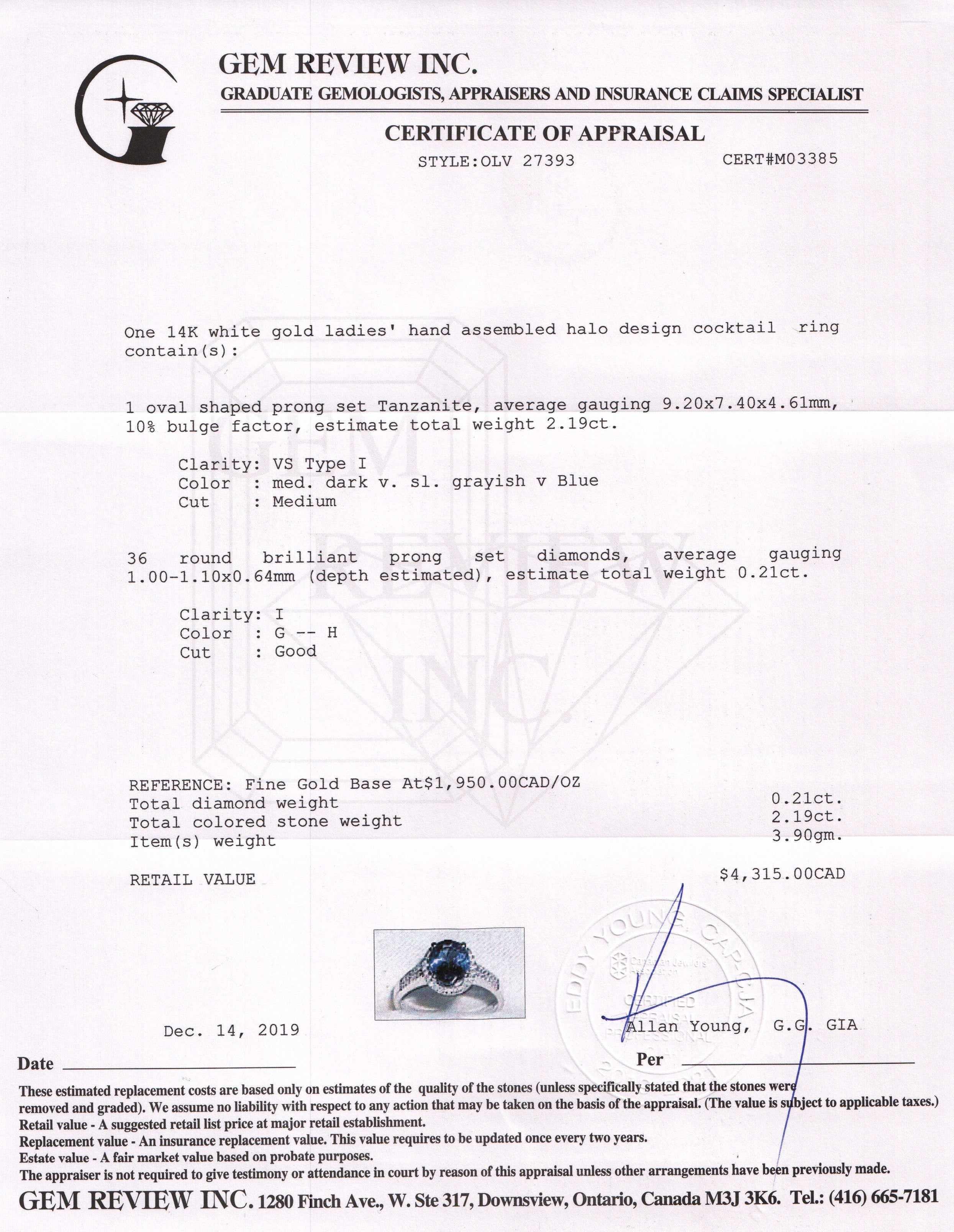 Tanzanite & Diamond Cocktail Ring