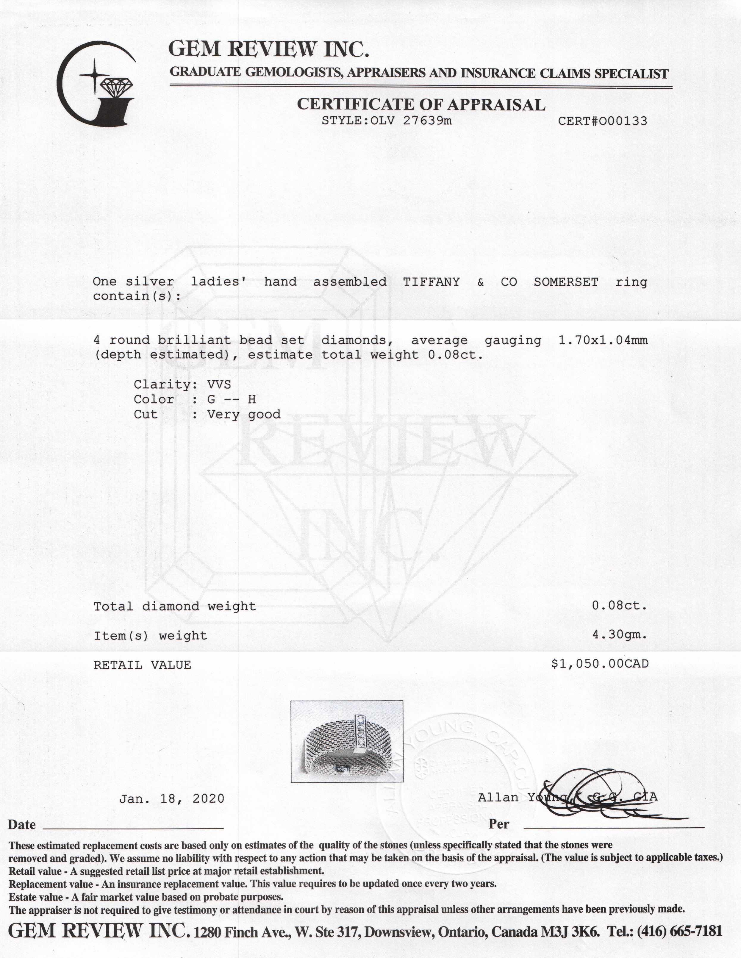 Tiffany & Co. Diamond Somerset Ring