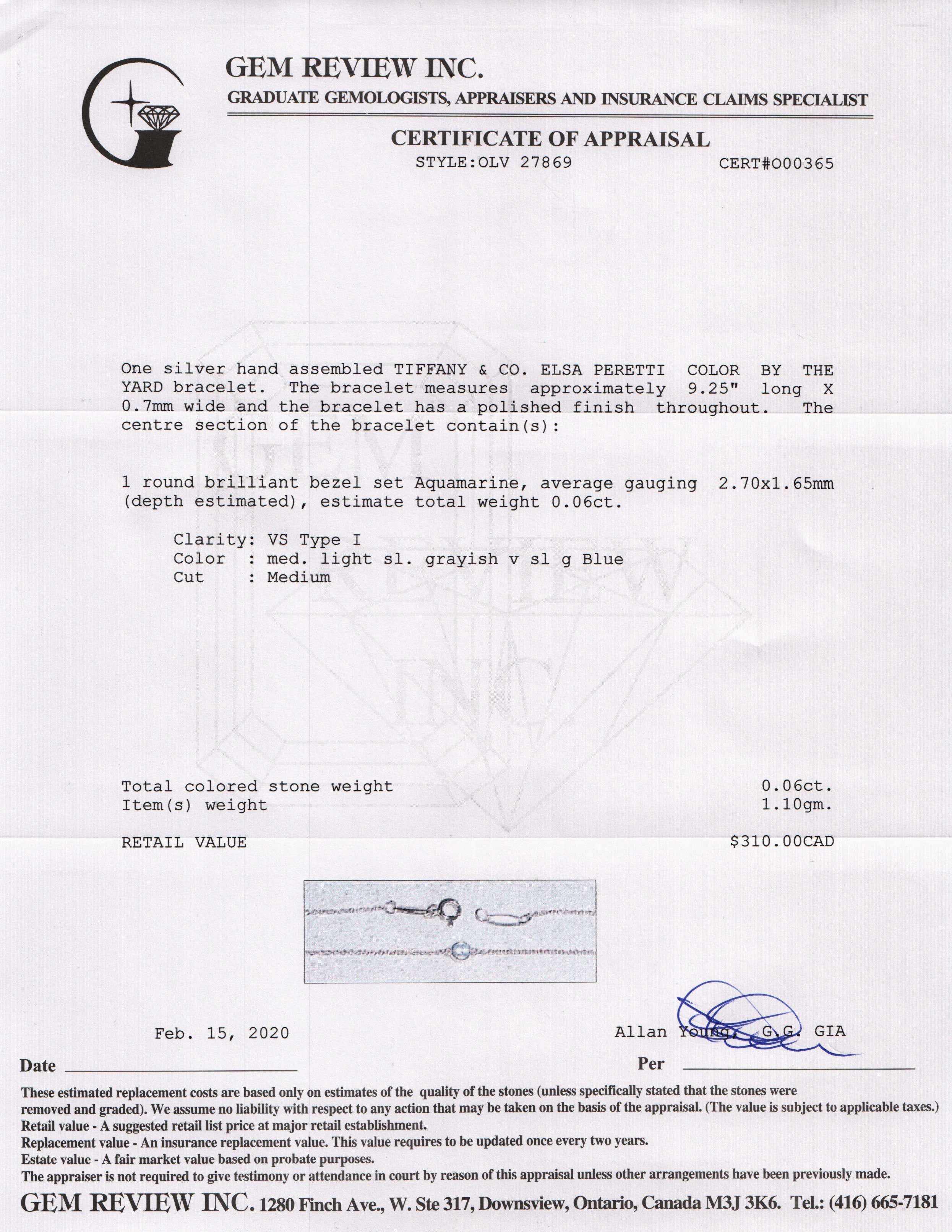 Tiffany & Co. Elsa Peretti Colour by the Yard Bracelet