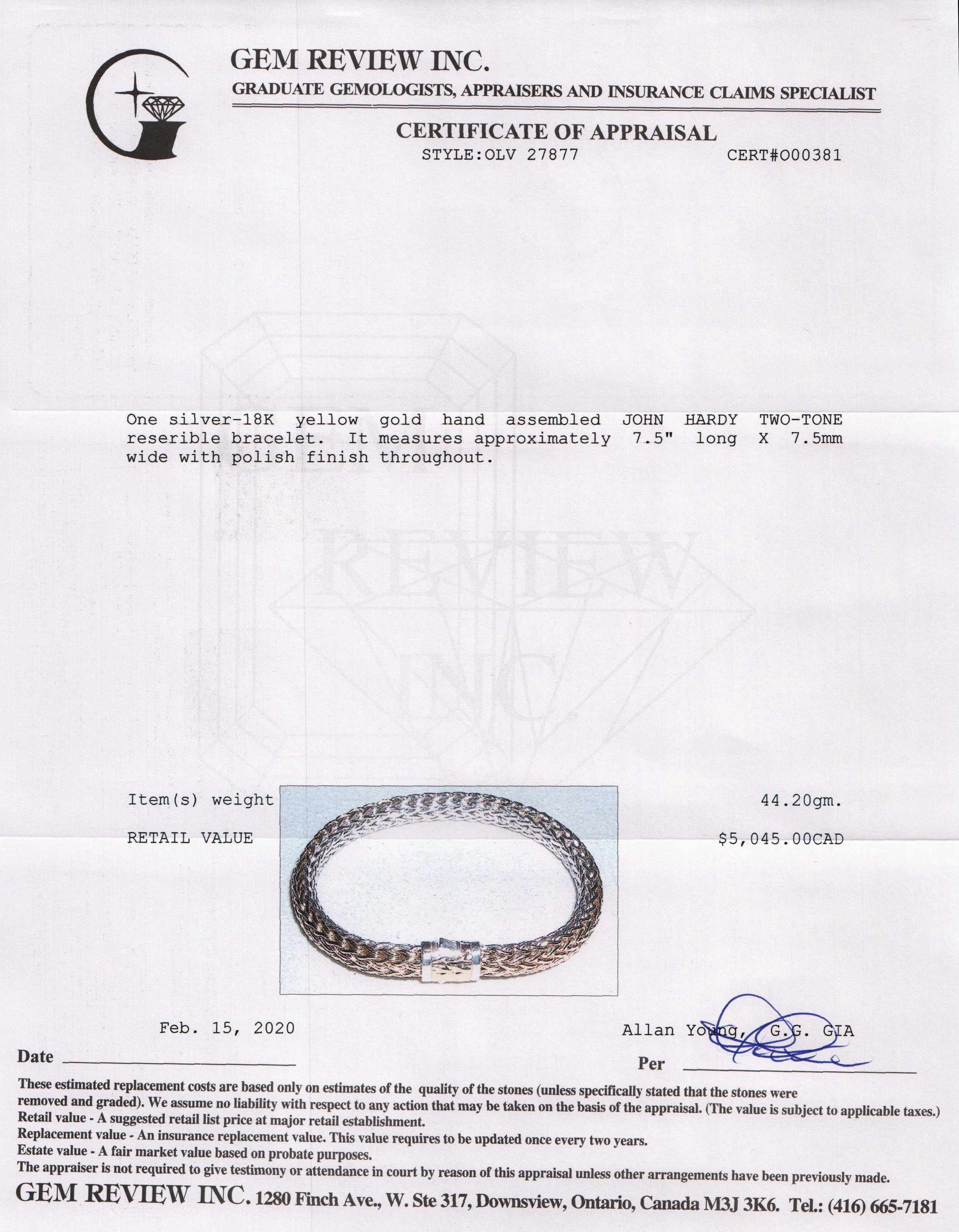 John Hardy Classic Chain Reversible Bracelet