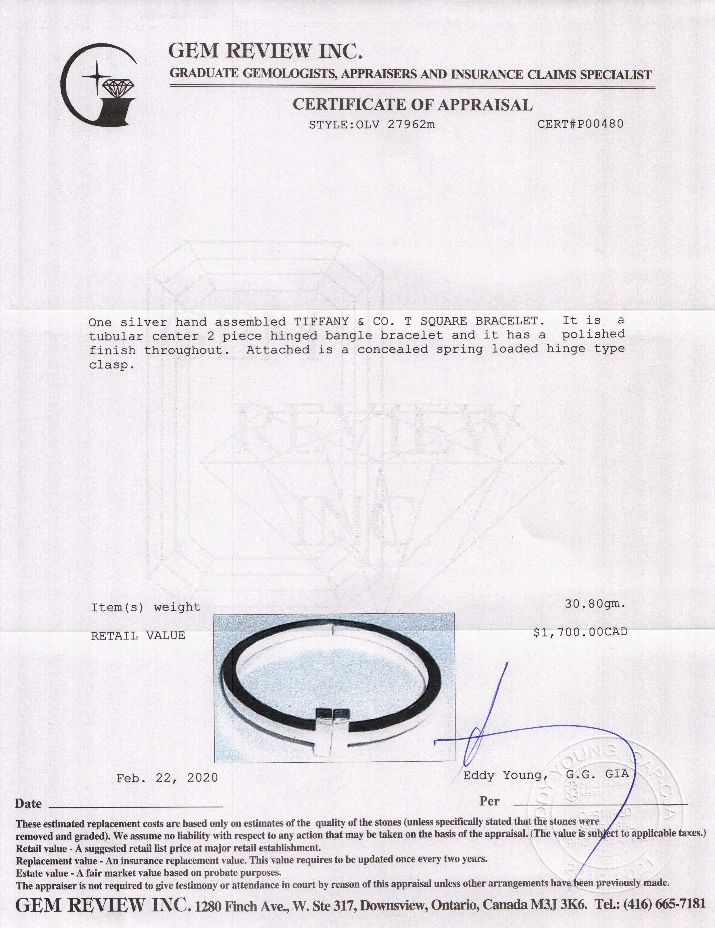 Tiffany & Co. T Square Bracelet